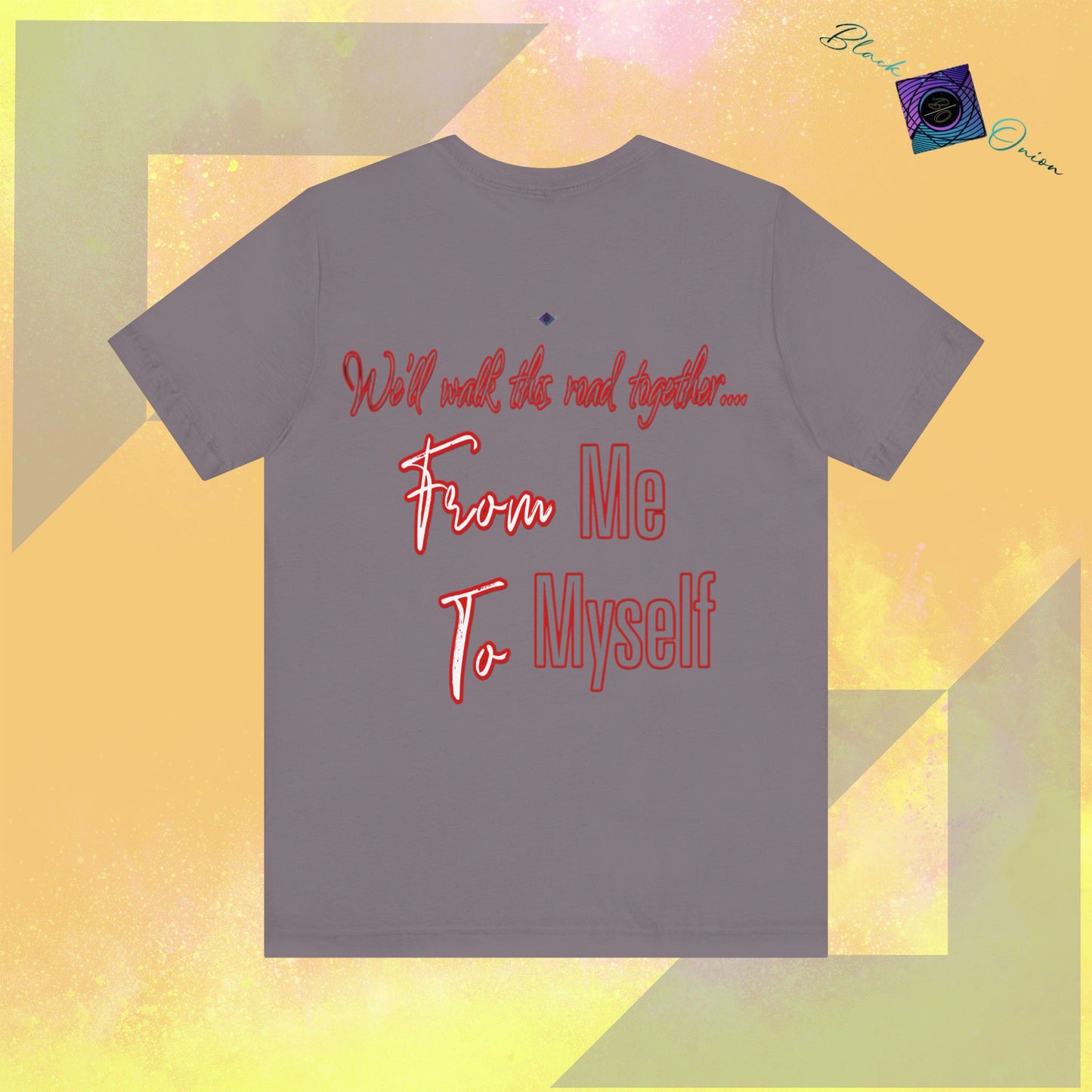 BlackOnion T-Shirt with Workout Motif 'From Me ,To Myself ‘V3💪🔥🫵