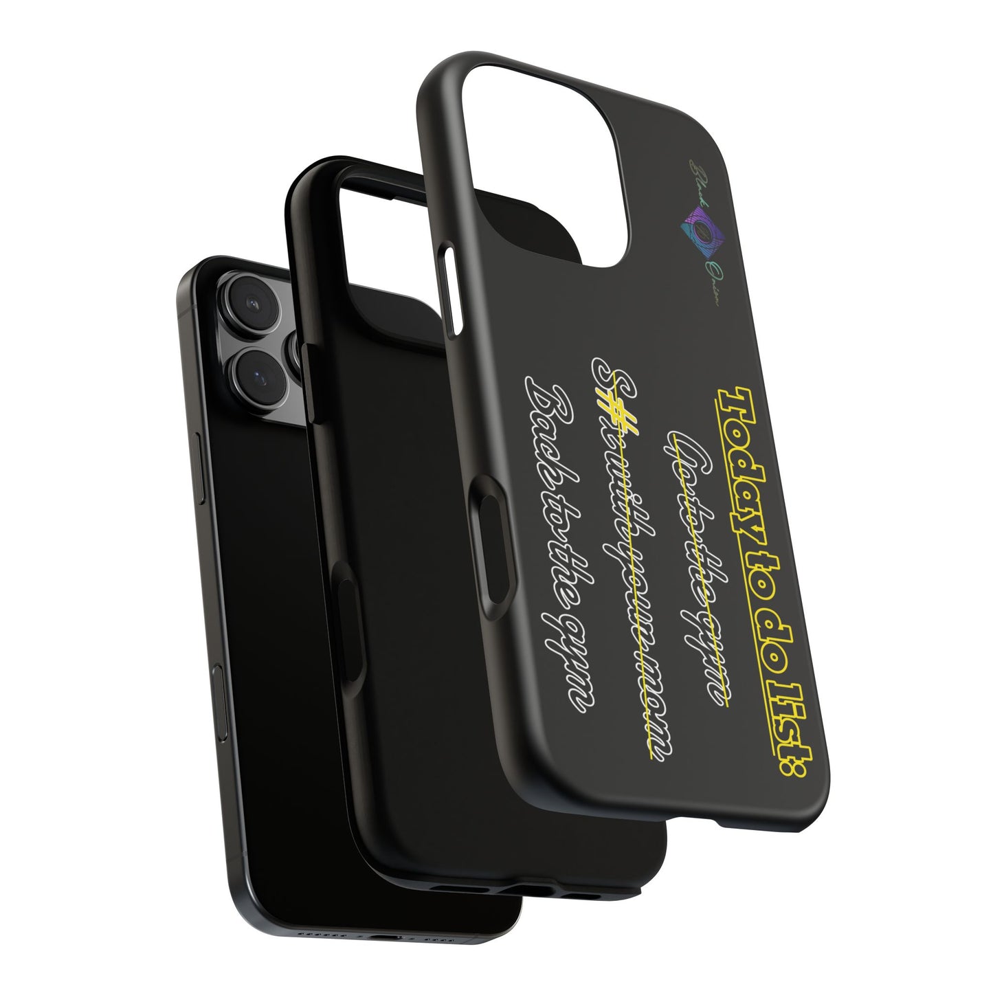 BlackOnion Brand New Phone Case - with Motivational Workout Motif’Today to do list ‘💪🔥🫵
