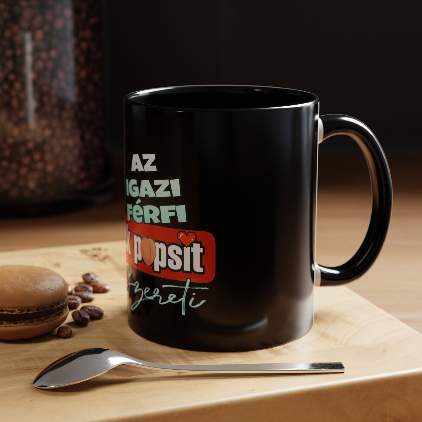 BlackOnion Coffee Mug - 11oz with Workout Motif ‘Az igazi férfi’🔥💪🫵