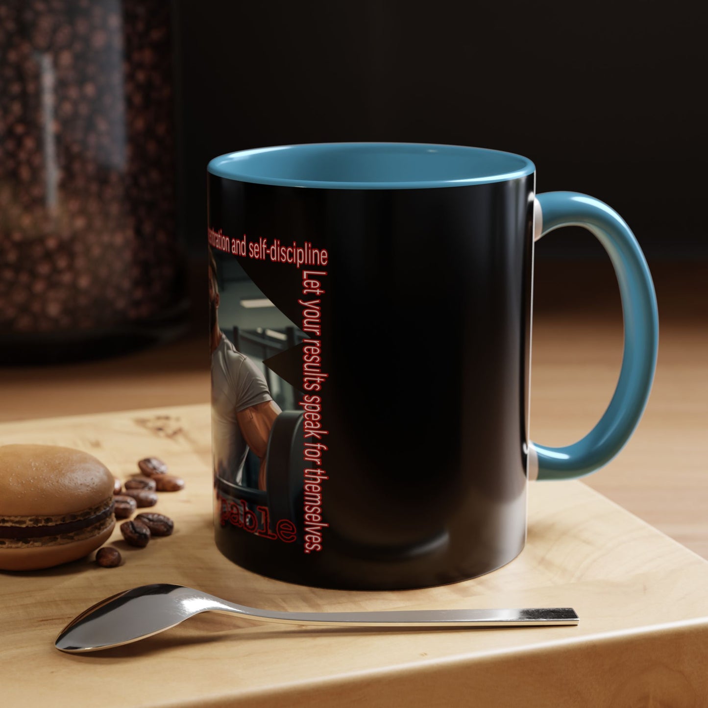 BlackOnion Coffee Mug - 11oz with Workout Motif ‘Unstoppable’🔥💪🫵