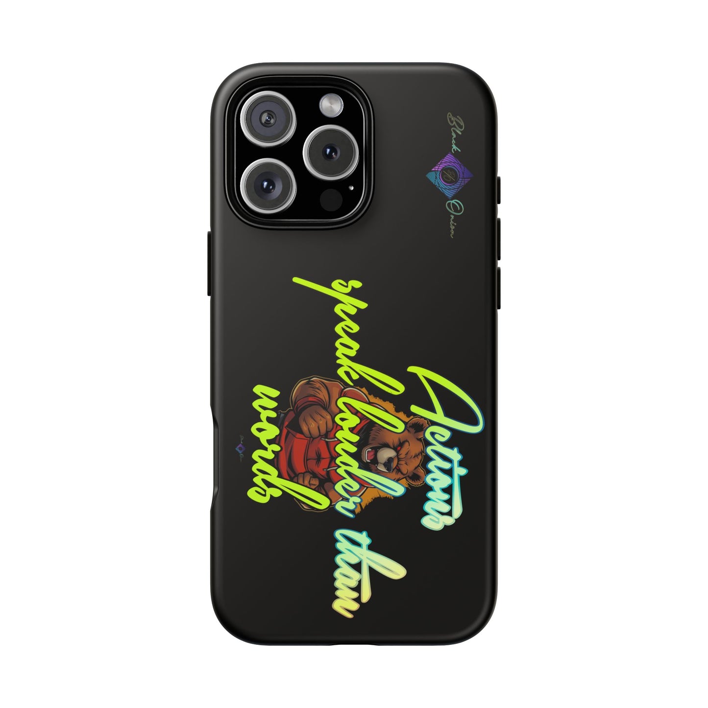 BlackOnion Brand New Phone Case - with Motivational Workout Motif ‘Actions speak lauder ‘💪🔥🫵