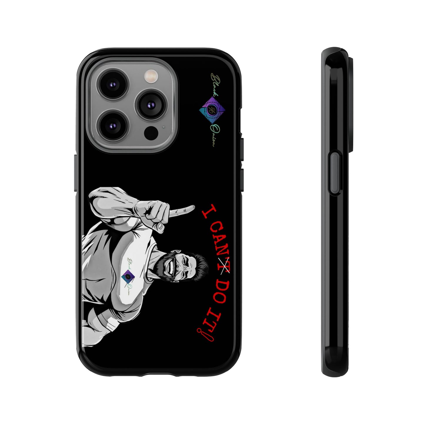 BlackOnion Brand New Phone Case - with Motivational Workout Motif’I Can Do It ‘💪🔥🫵