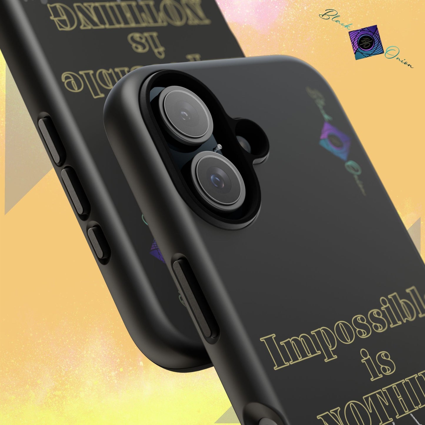 BlackOnion Brand New Phone Case - with Motivational Workout Motif ’Impossible ‘💪🔥🫵