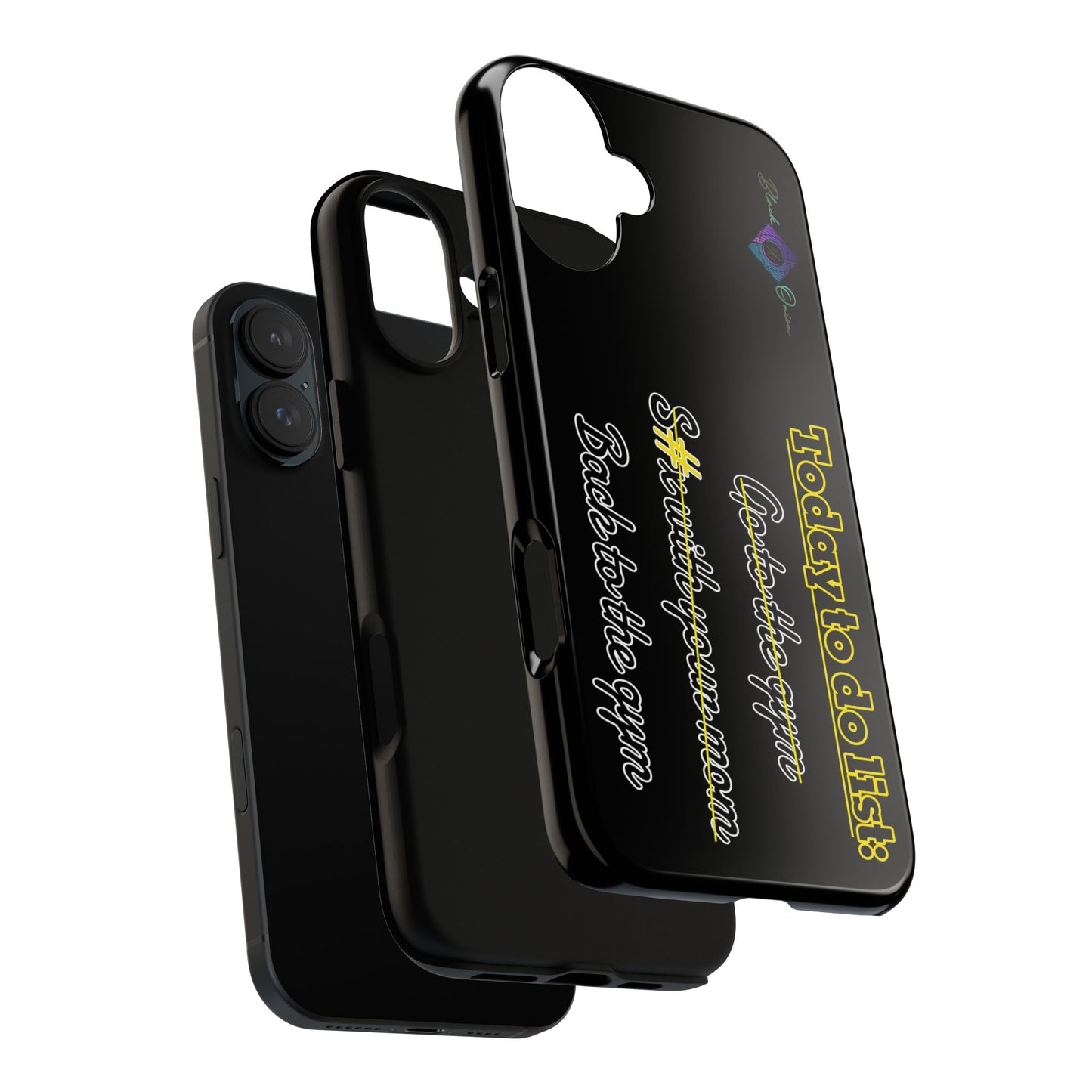 BlackOnion Brand New Phone Case - with Motivational Workout Motif’Today to do list ‘💪🔥🫵