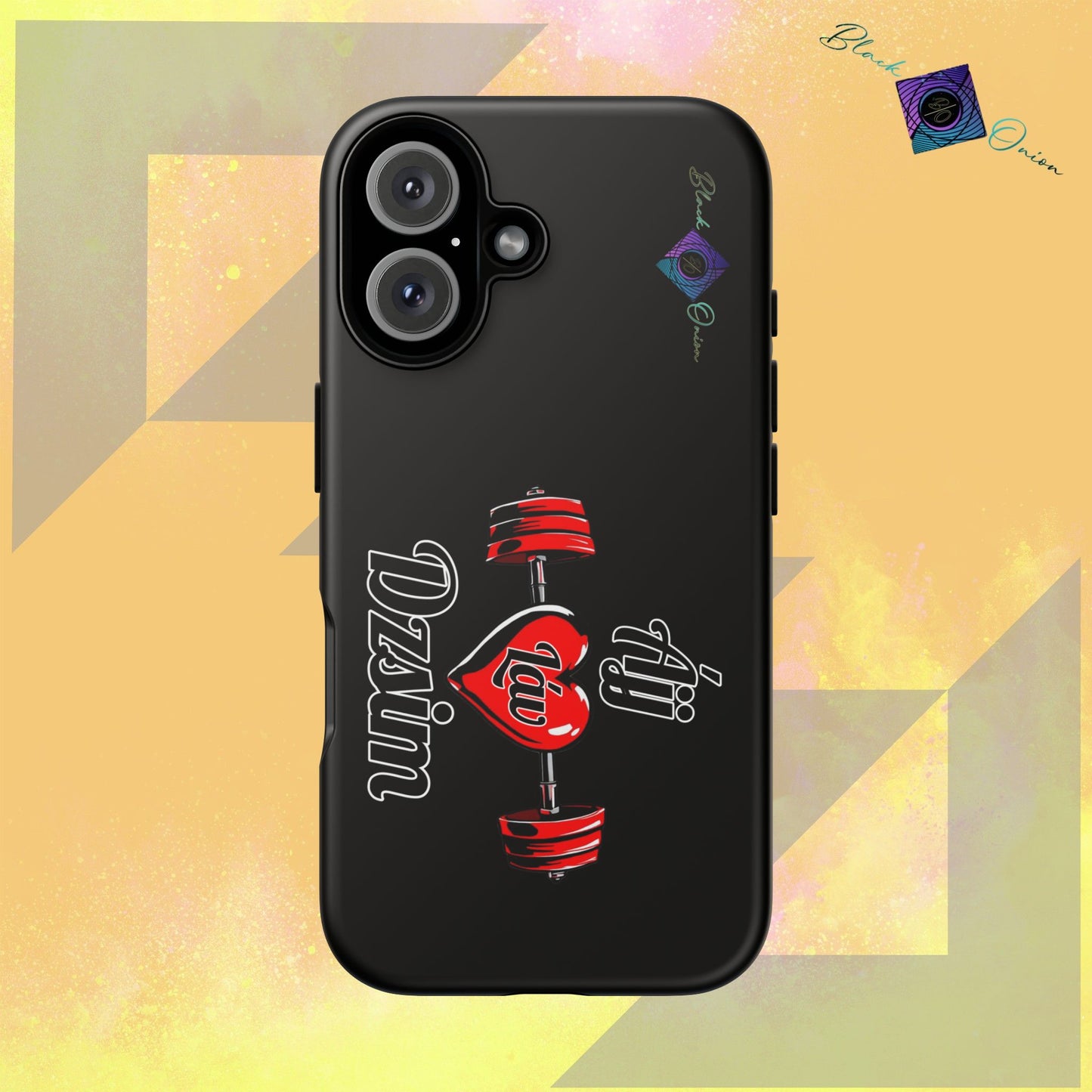 BlackOnion Brand New Phone Case - with Motivational Workout Motif’Ájj Láv Dzsim ‘💪🔥🫵