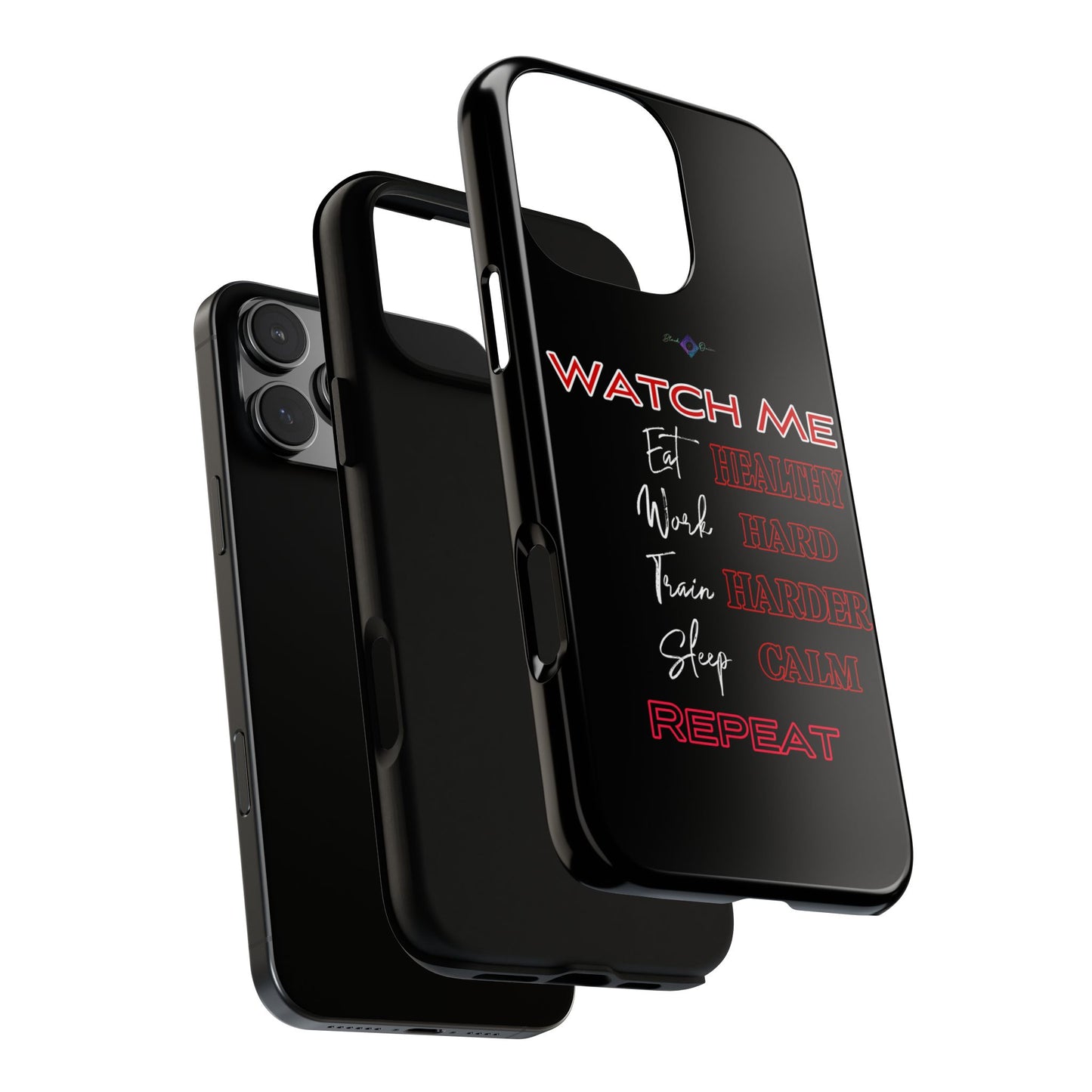 BlackOnion Phone Case -with Motivational Motif 'Watch Me' 💪🔥🫵