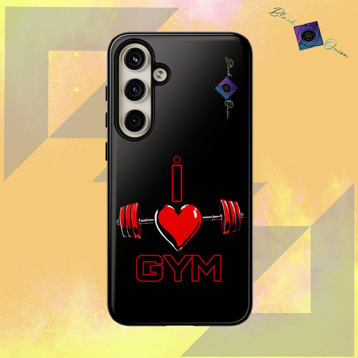 BlackOnion Brand New Phone Case - with Motivational Workout Motif’I Love Gym ‘💪🔥🫵