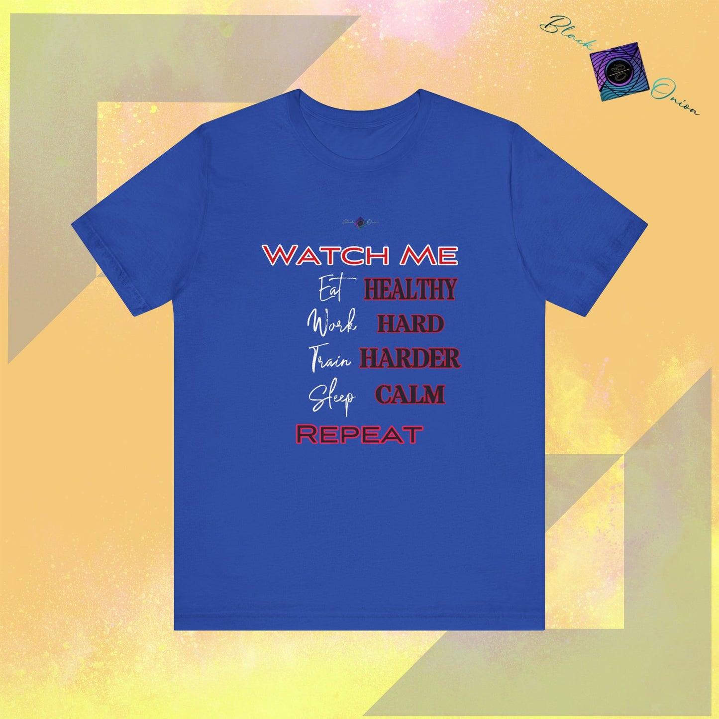 BlackOnion T-Shirt with Workout Motif V4 ‘ Watch Me’💪🔥🫵