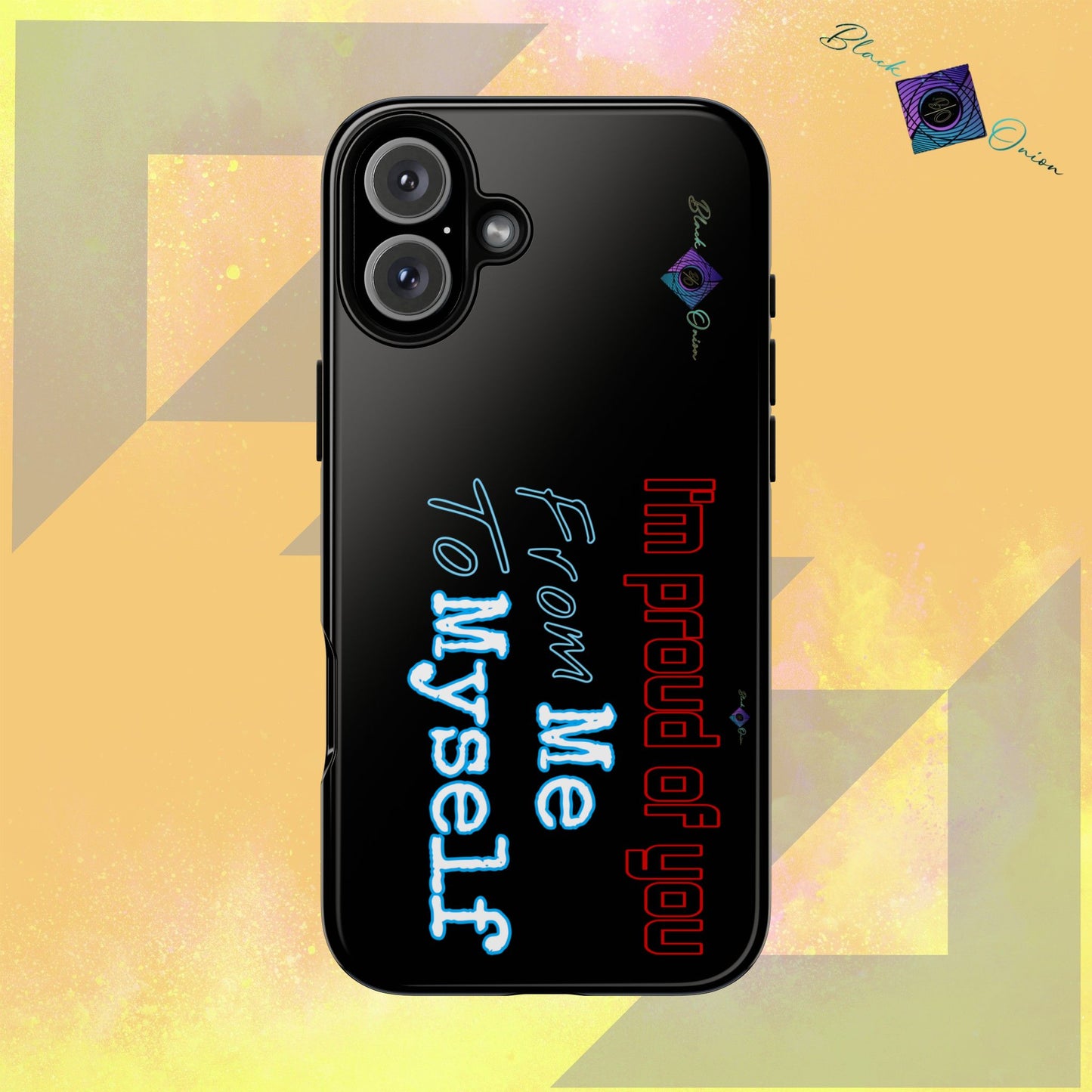 BlackOnion Brand New Phone Case - with Motivational Workout Motif’I’m proud of you ‘💪🔥🫵