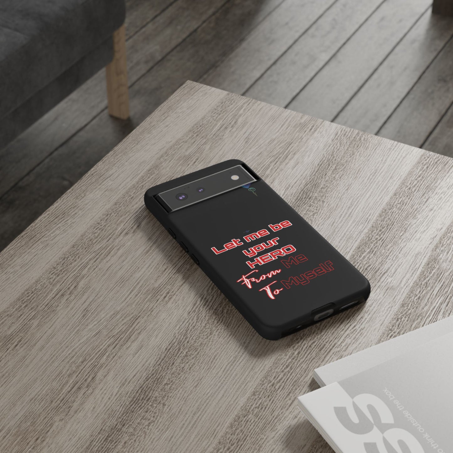 BlackOnion Brand New Phone Case - with Motivational Workout Motif’Let me be your Hero ‘💪🔥🫵