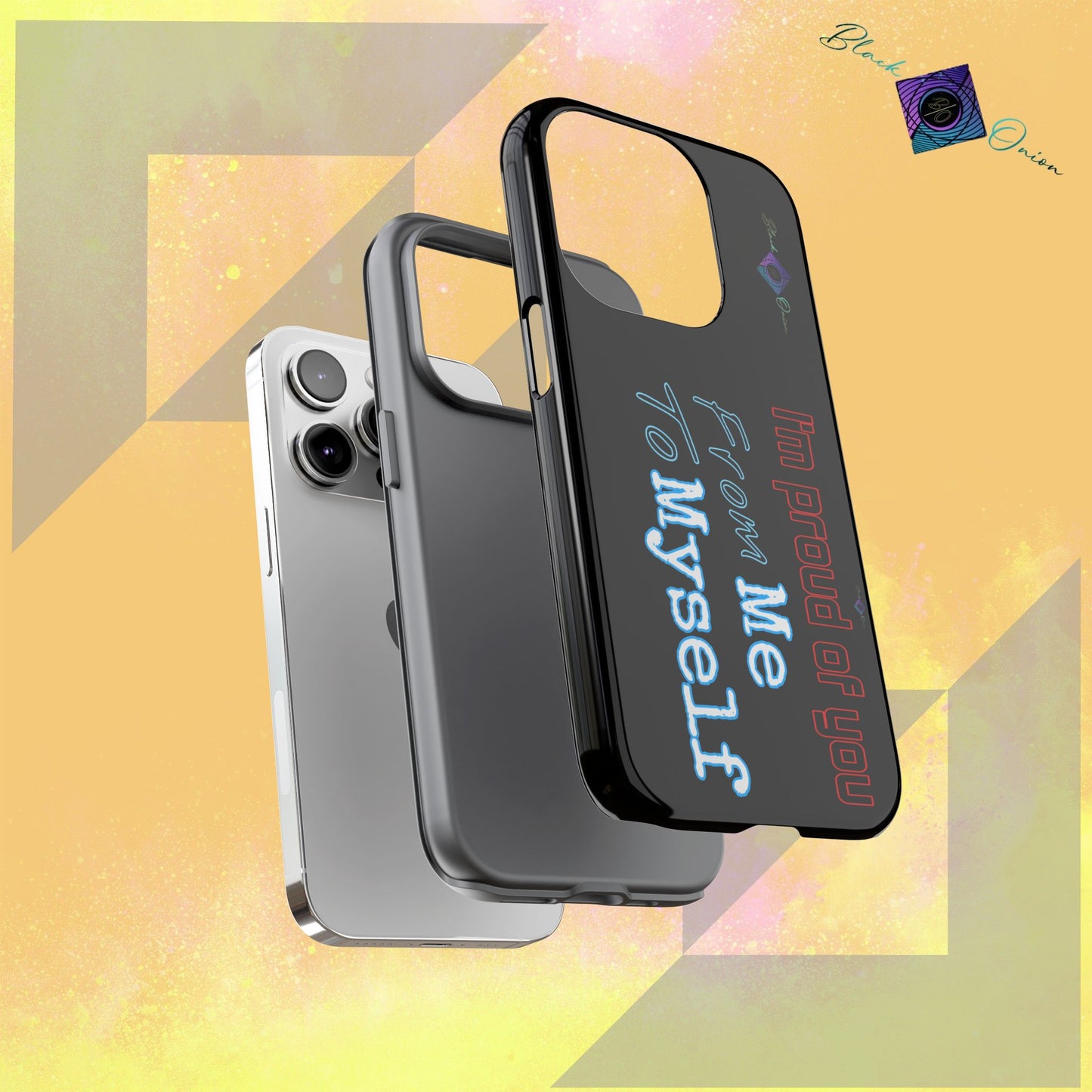 BlackOnion Brand New Phone Case - with Motivational Workout Motif’I’m proud of you ‘💪🔥🫵