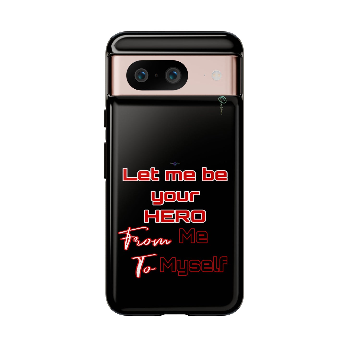 BlackOnion Brand New Phone Case - with Motivational Workout Motif’Let me be your Hero ‘💪🔥🫵
