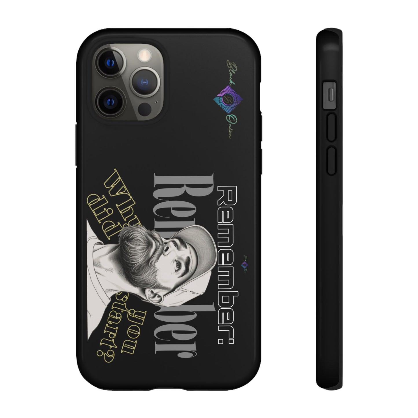 BlackOnion Brand New Phone Case - with Motivational Workout Motif’Remember ‘💪🔥🫵