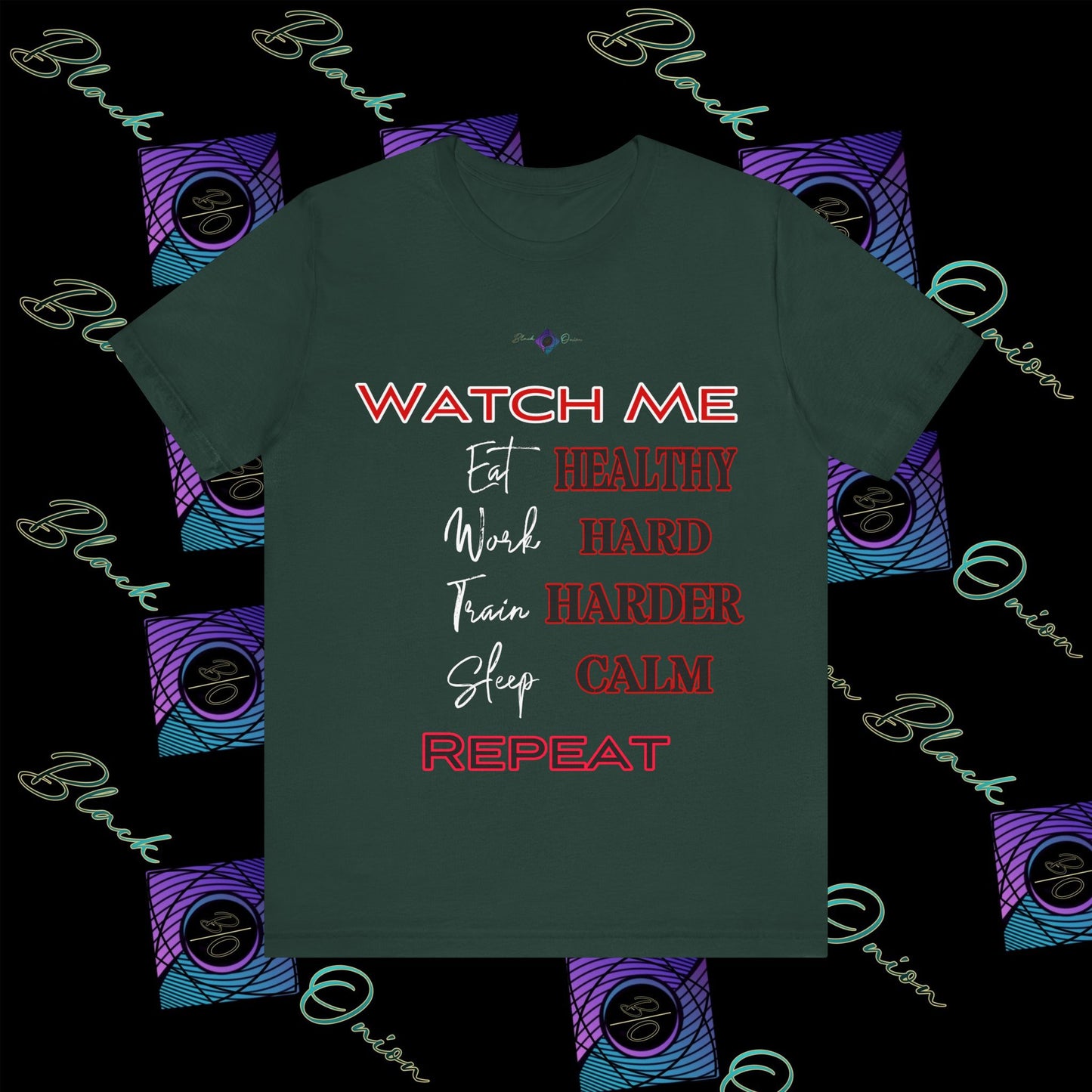 BlackOnion "Watch Me" T-Shirt with Workout Motif V3 ๐ช๐ฅ