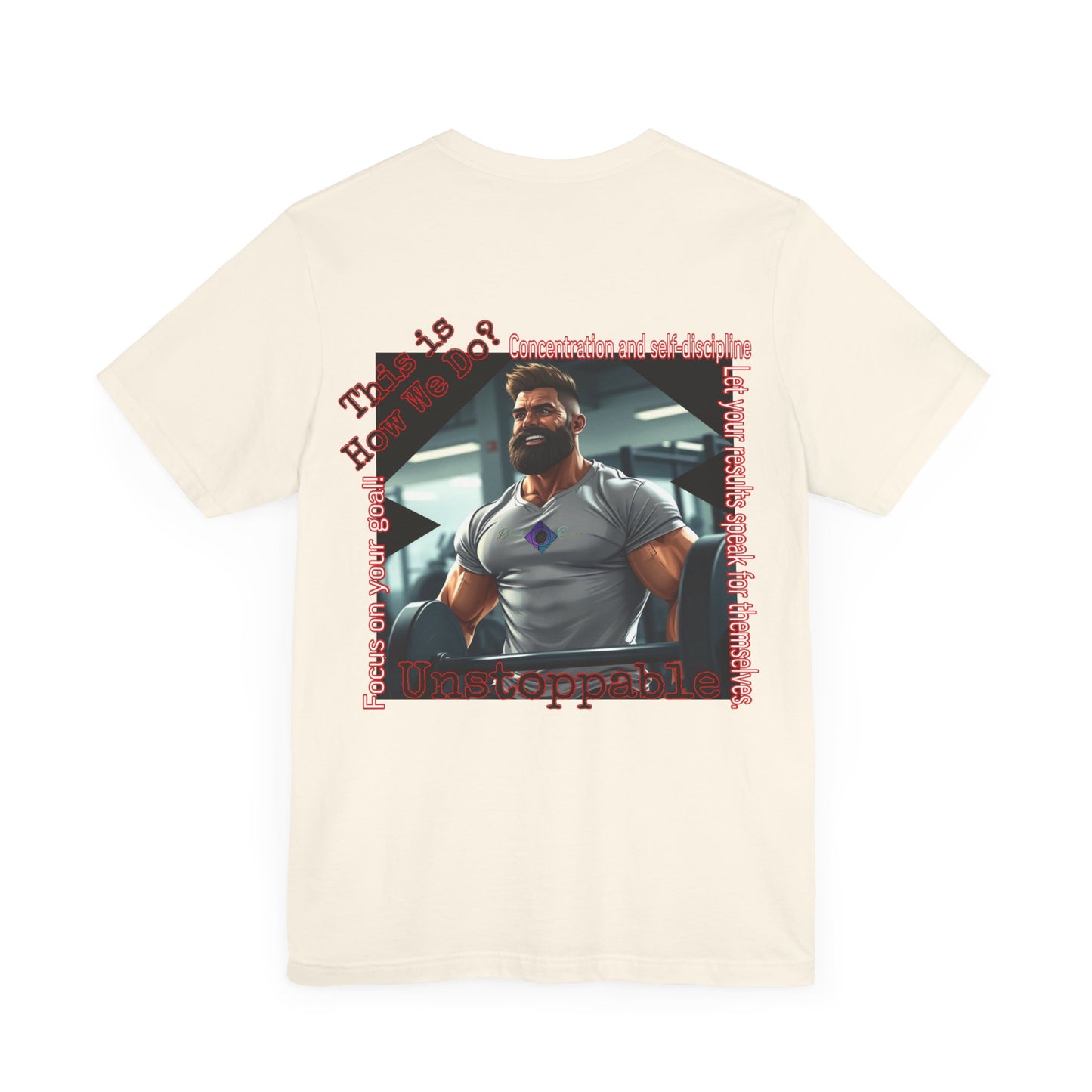 BlackOnion T-shirt with Workout Motif “Unstoppable “💪🔥🫵