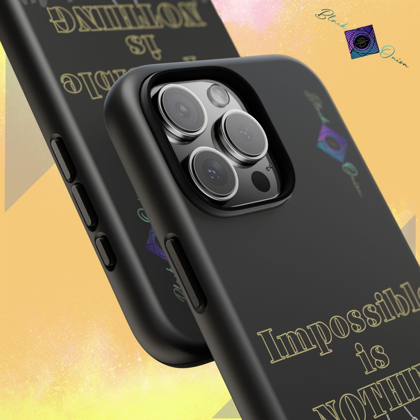 BlackOnion Brand New Phone Case - with Motivational Workout Motif ’Impossible ‘💪🔥🫵