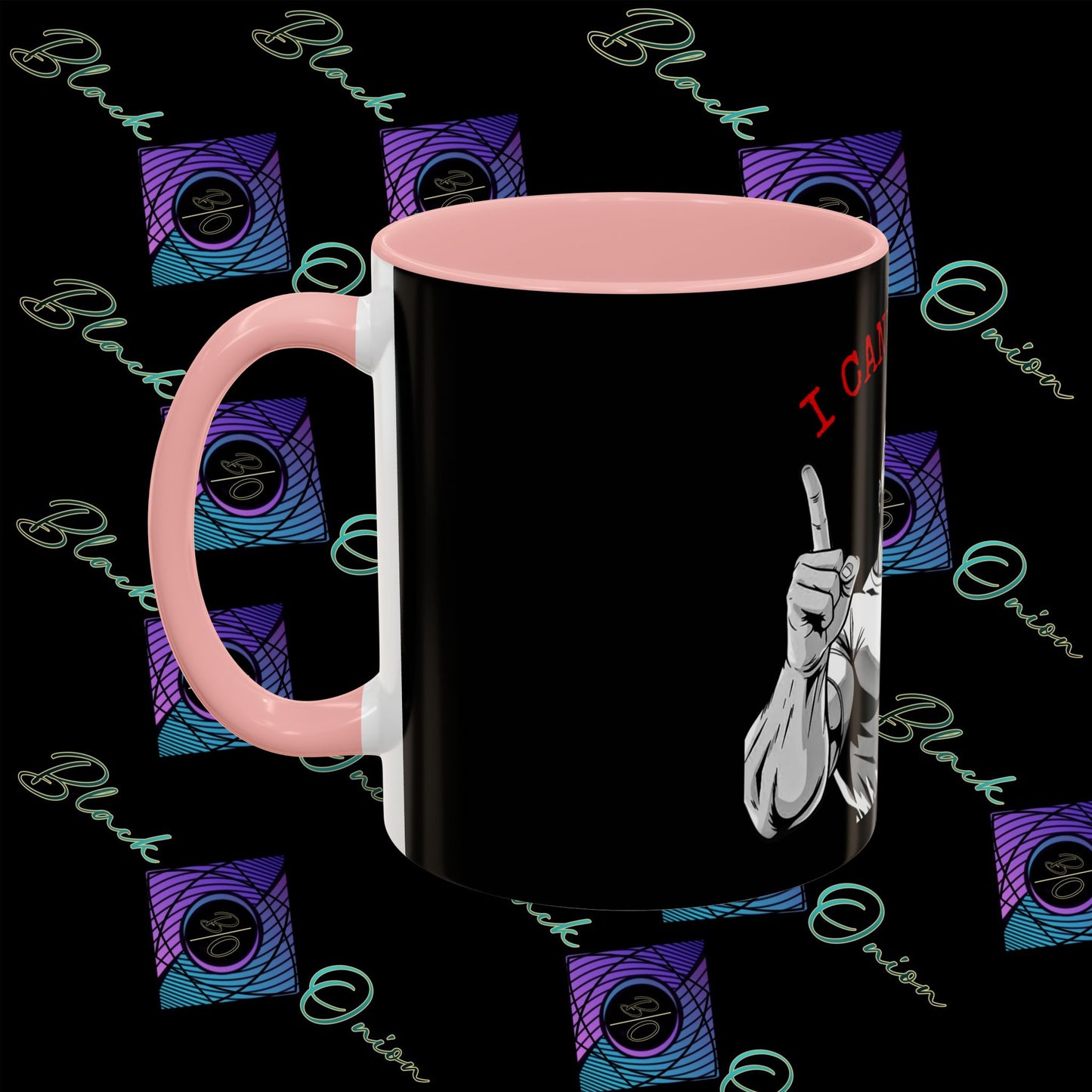 BlackOnion Coffee Mug 2 with Workout Motif ‘I Can Do It V2’🫵🔥💪