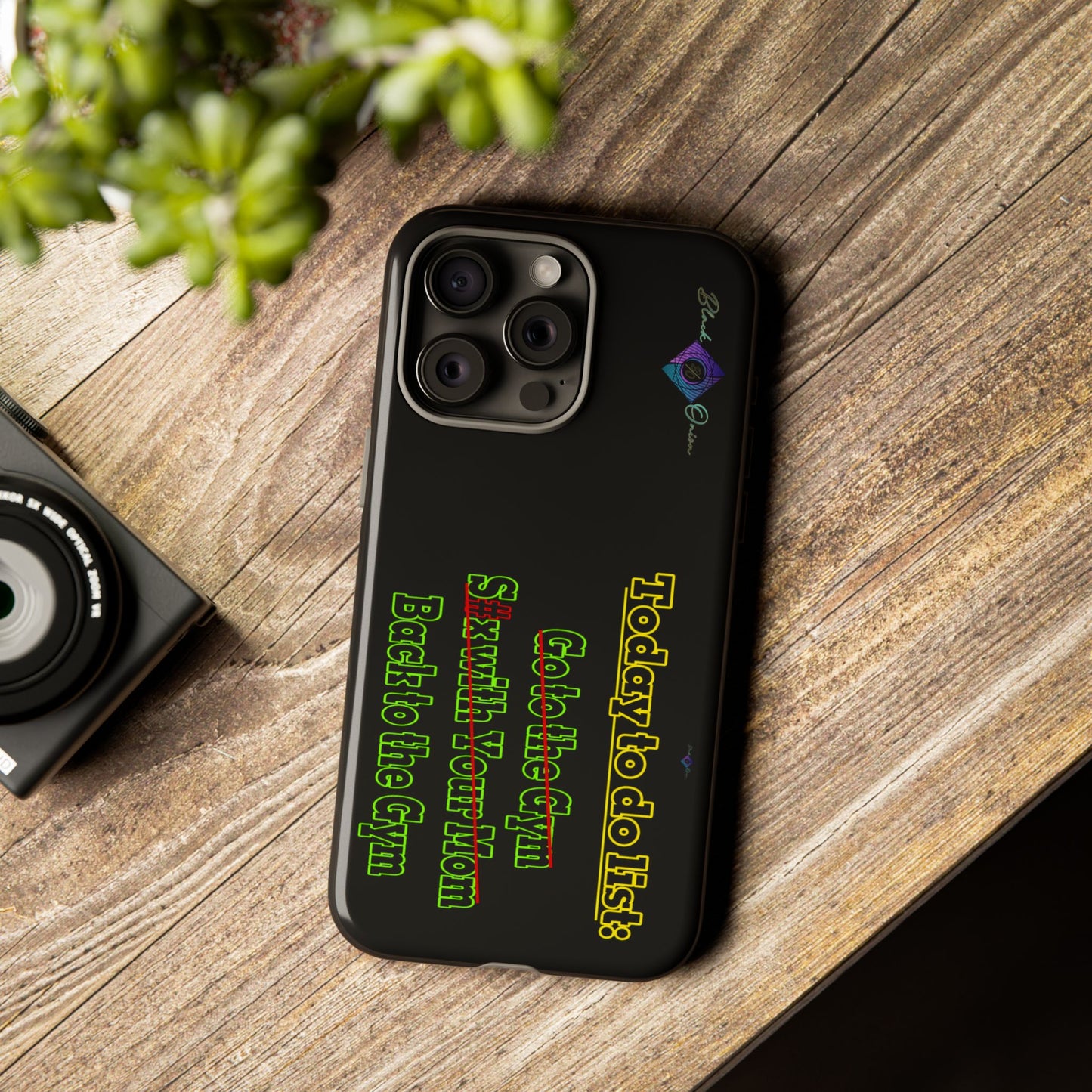 BlackOnion Brand New Phone Case - with Motivational Workout Motif’Today To Do List V2 ‘💪🔥🫵