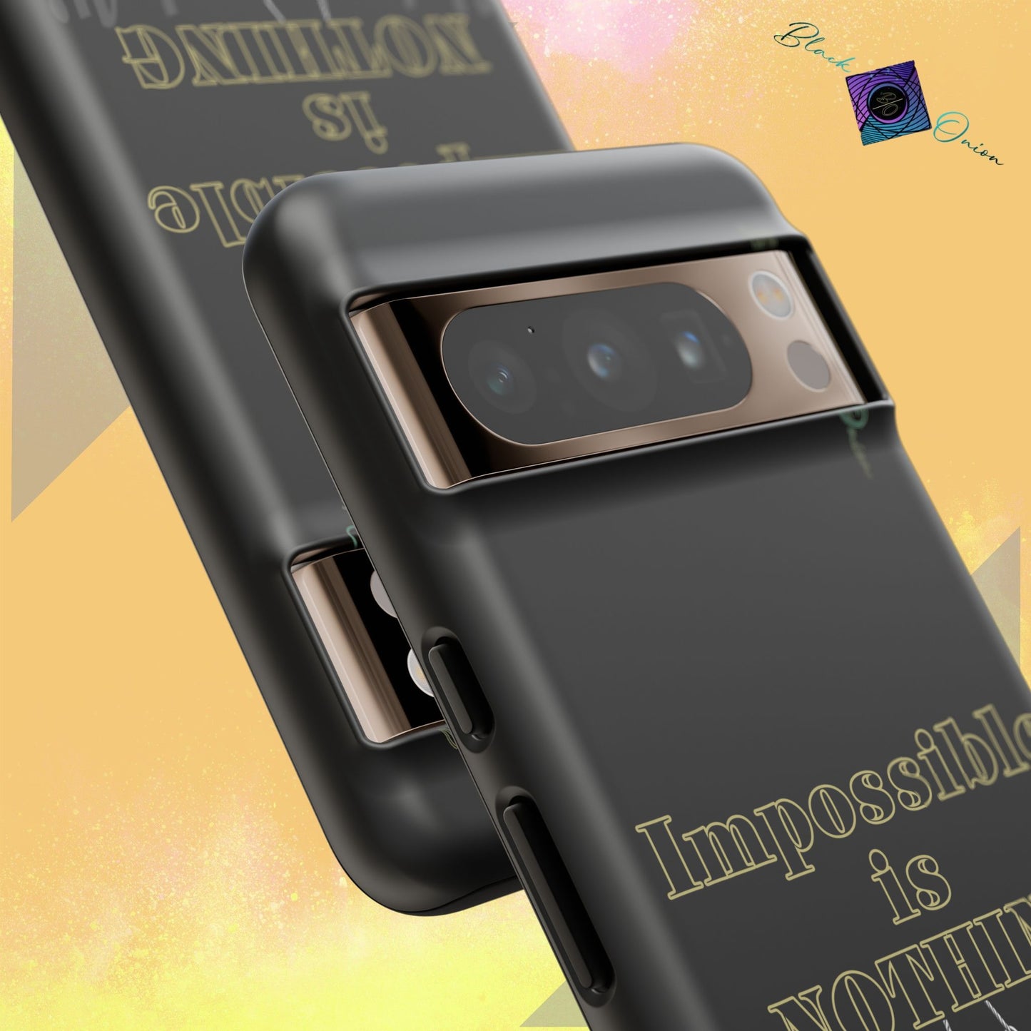 BlackOnion Brand New Phone Case - with Motivational Workout Motif ’Impossible ‘💪🔥🫵