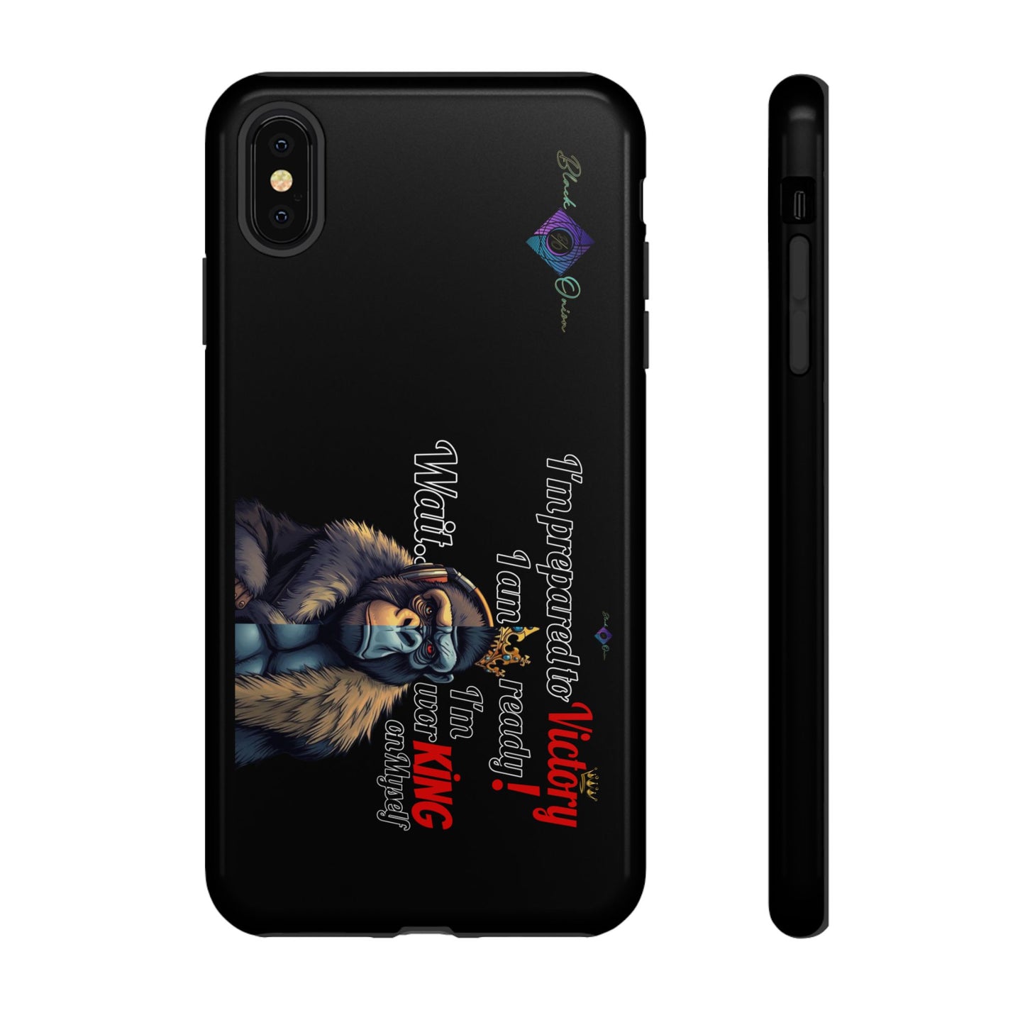 BlackOnion Brand New Phone Case - with Motivational Workout Motif’Victory 👑‘💪🔥🫵