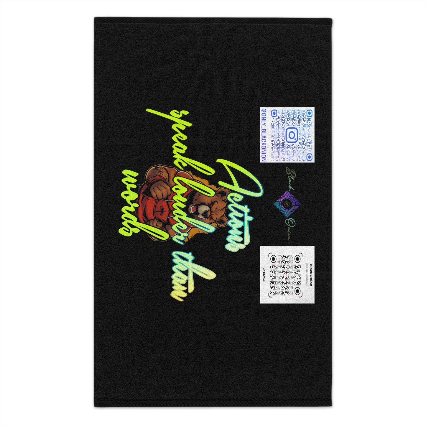 BlackOnion Rally Towel โ Vibrant Sports Towel with Workout Motif ๐ฅ๐ช๐ซต