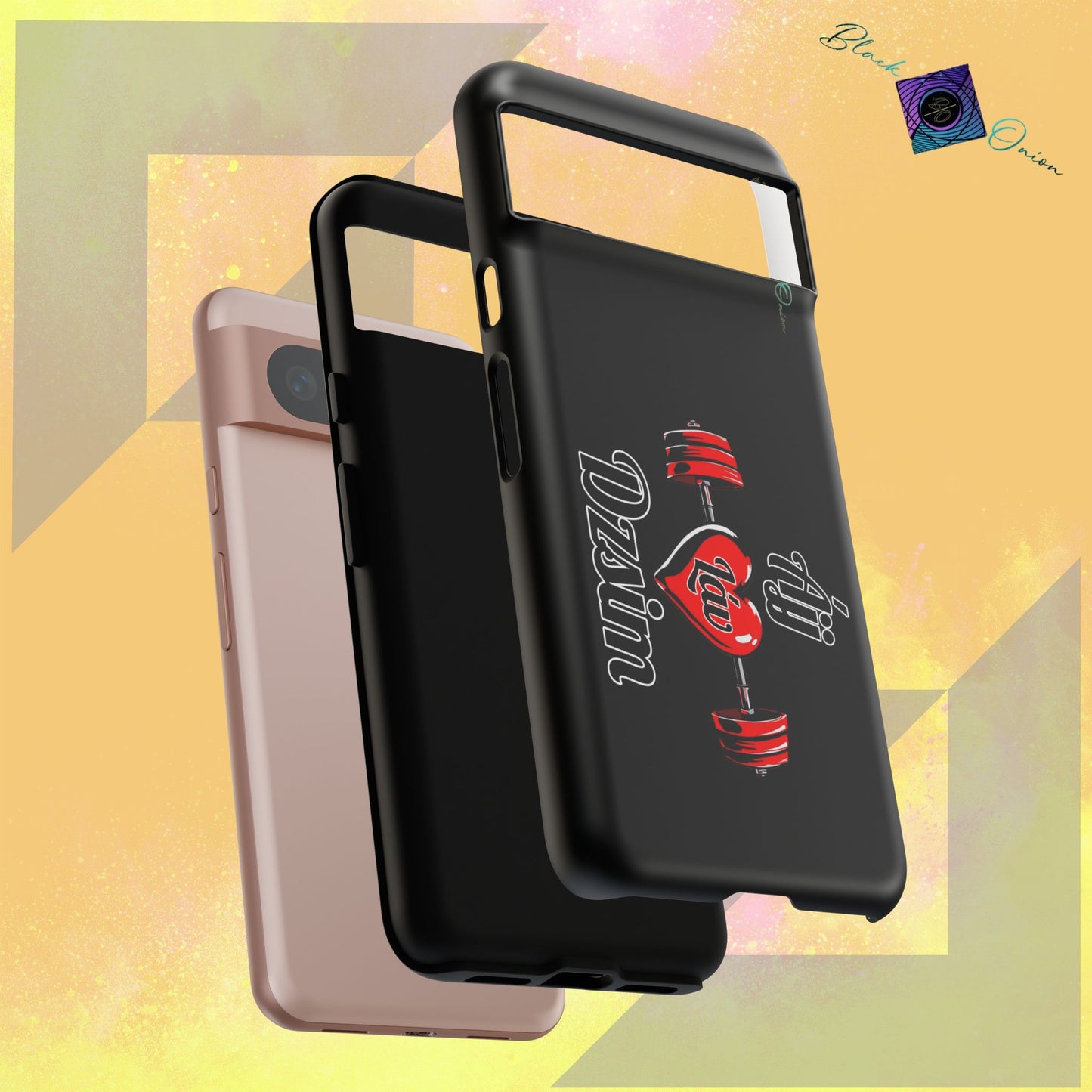BlackOnion Brand New Phone Case - with Motivational Workout Motif’Ájj Láv Dzsim ‘💪🔥🫵