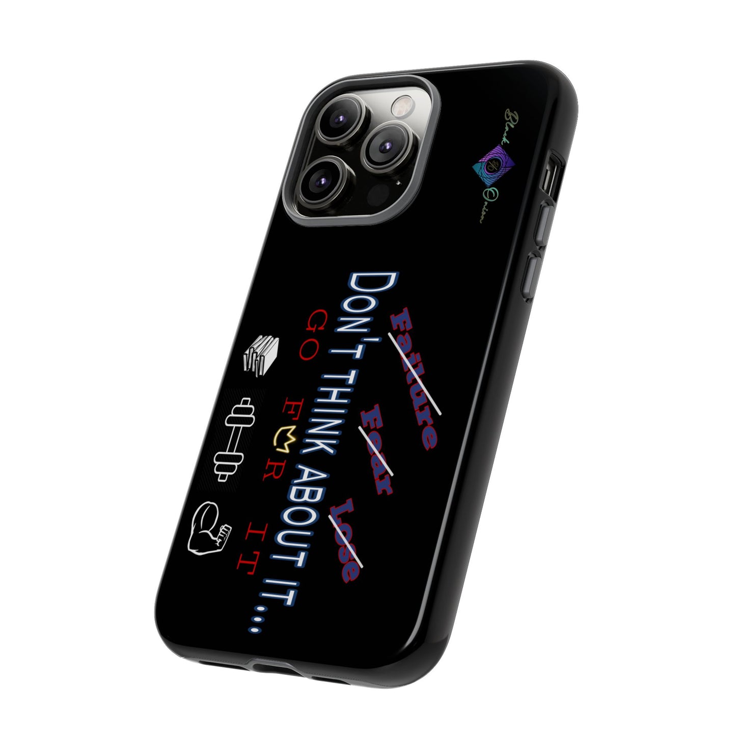 BlackOnion Brand New Phone Case - with Motivational Workout Motif’Don’t think ‘💪🔥🫵