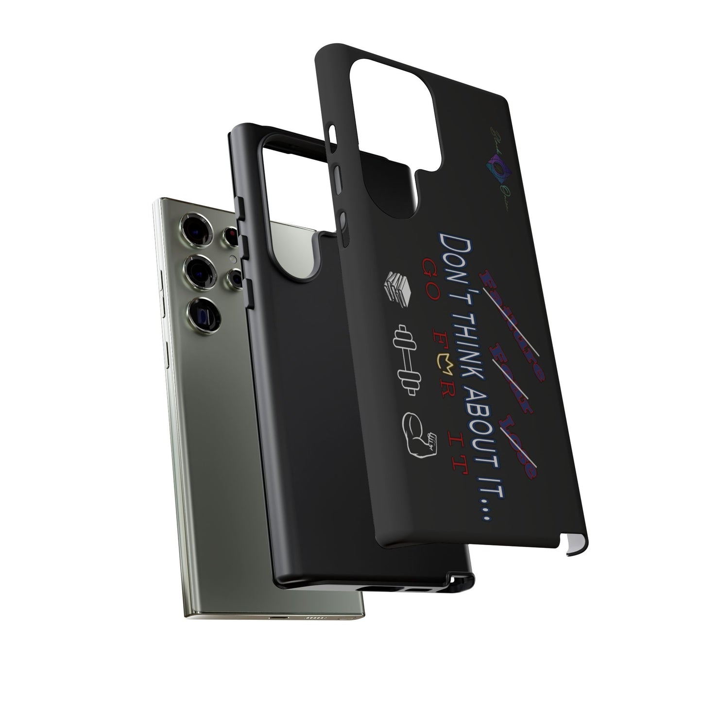BlackOnion Brand New Phone Case - with Motivational Workout Motif’Don’t think ‘💪🔥🫵