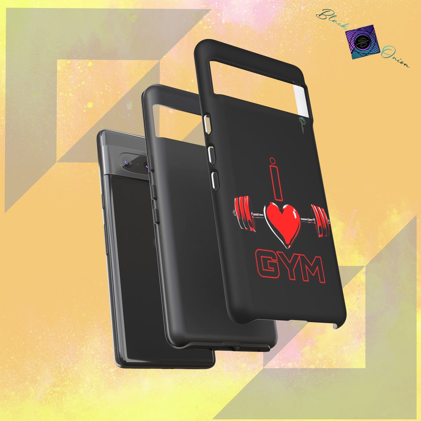 BlackOnion Brand New Phone Case - with Motivational Workout Motif’I Love Gym ‘💪🔥🫵