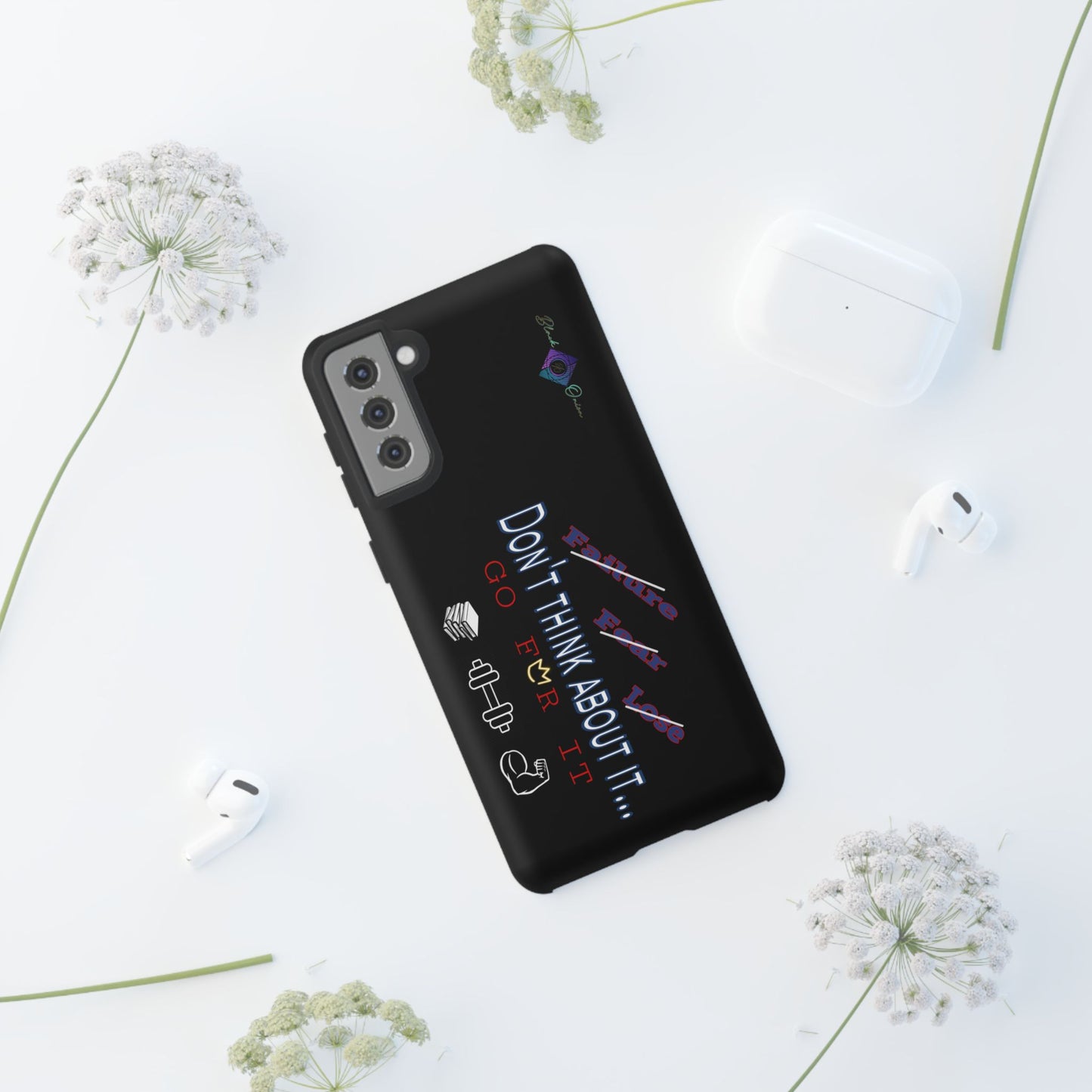 BlackOnion Brand New Phone Case - with Motivational Workout Motif’Don’t think ‘💪🔥🫵