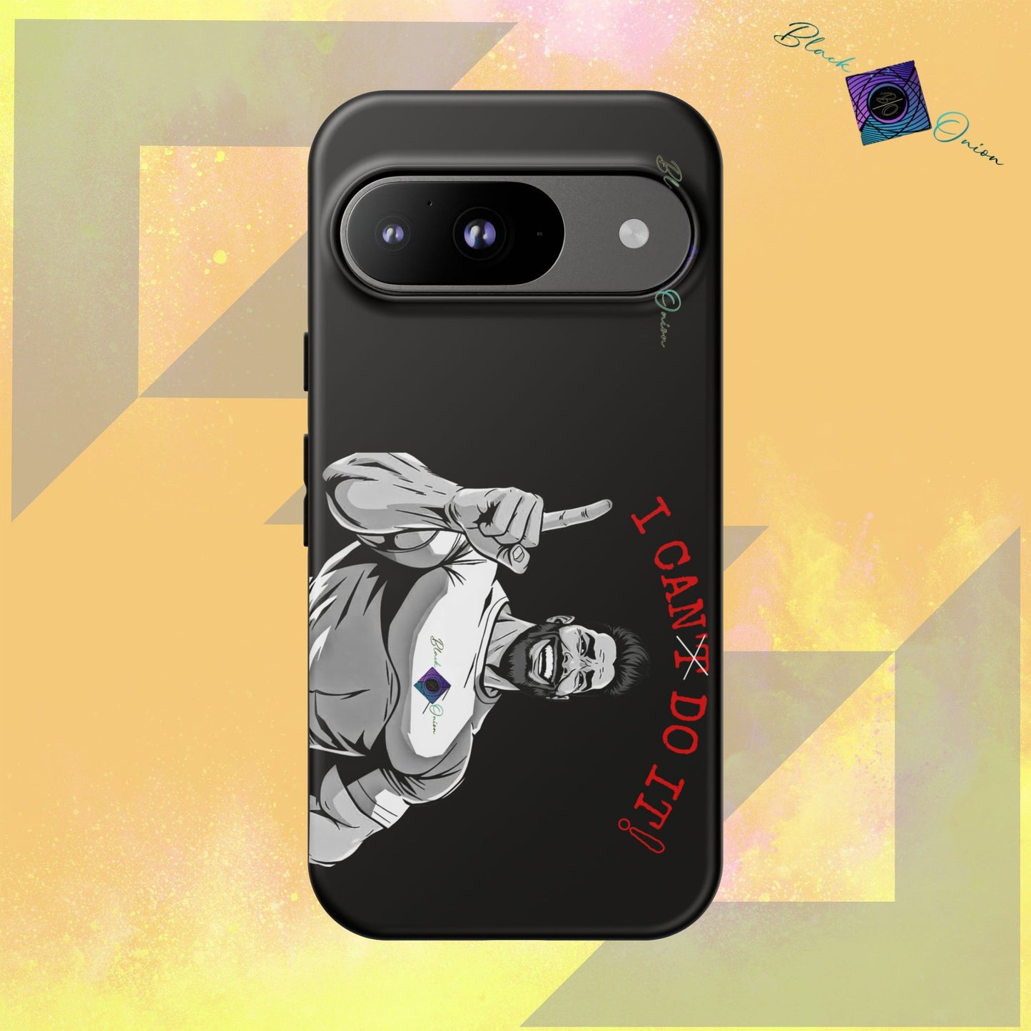 BlackOnion Brand New Phone Case - with Motivational Workout Motif’I Can Do It ‘💪🔥🫵
