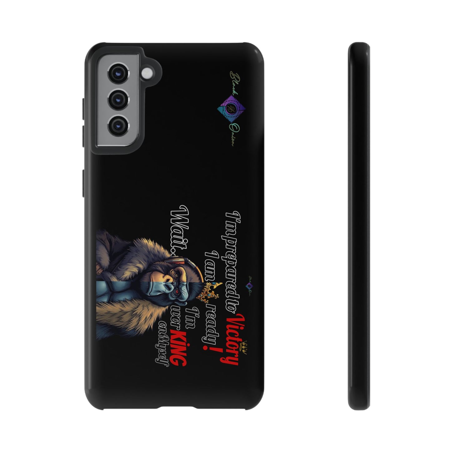 BlackOnion Brand New Phone Case - with Motivational Workout Motif’Victory 👑‘💪🔥🫵