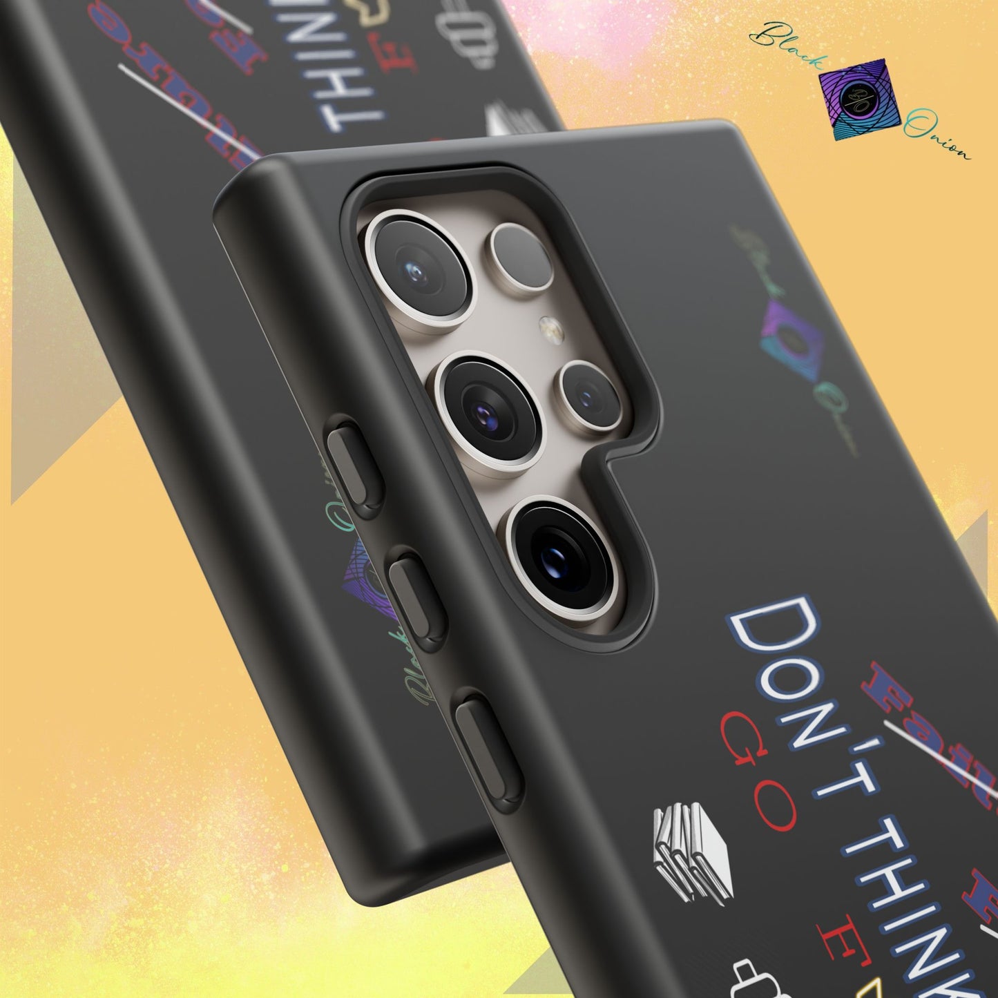 BlackOnion Brand New Phone Case - with Motivational Workout Motif’Don’t think ‘💪🔥🫵