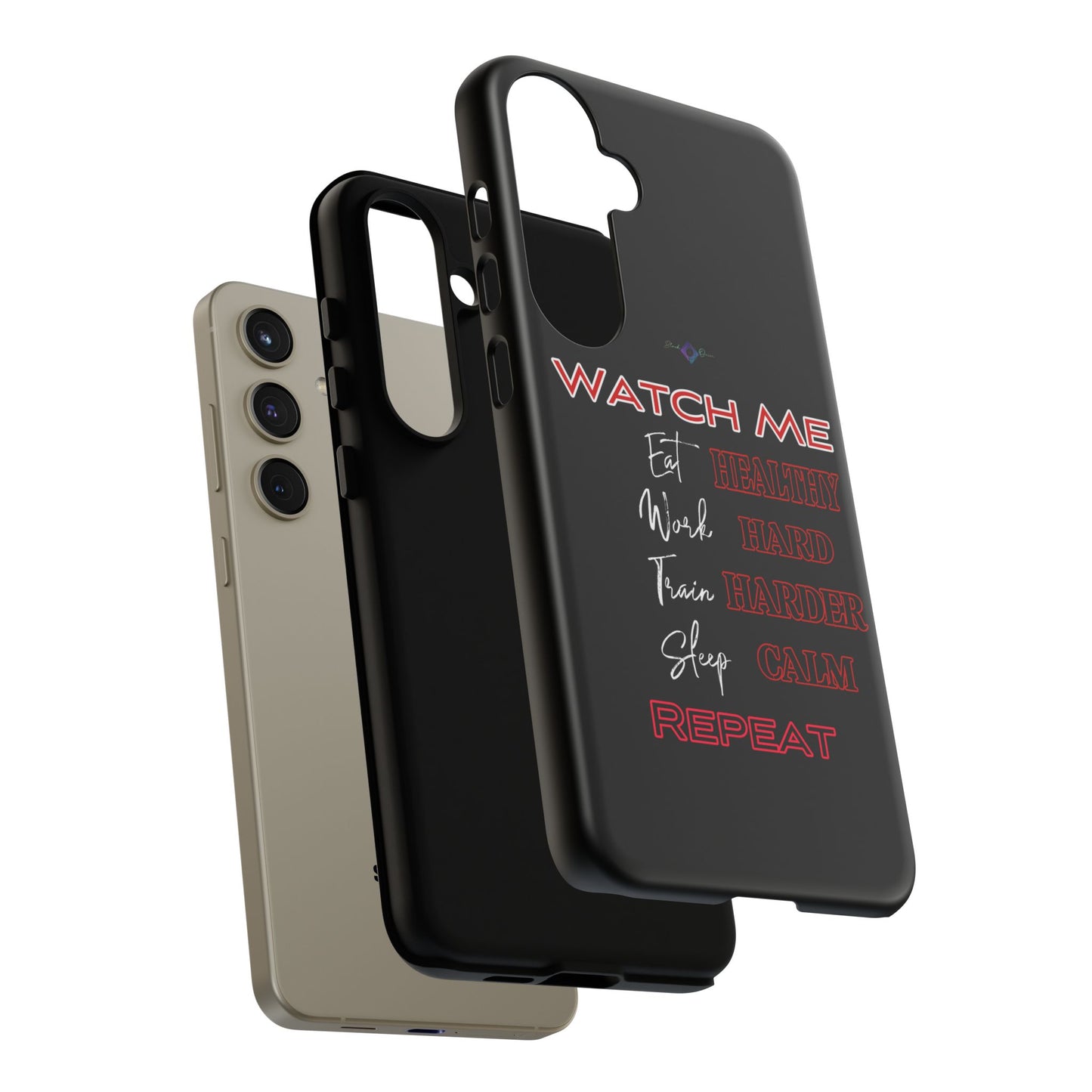 BlackOnion Phone Case -with Motivational Motif 'Watch Me' 💪🔥🫵