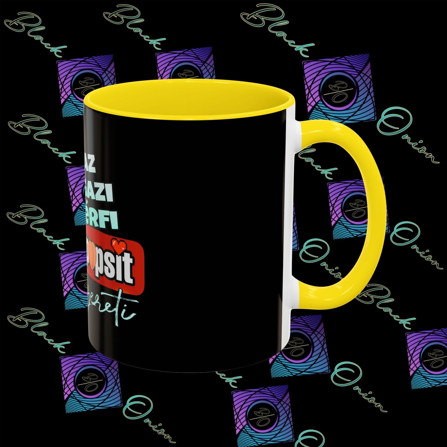 BlackOnion Coffee Mug Serial 2 with Workout Motif ‘Az igazi férfiak a kerek popsit szeretik ‘🫵🔥💪