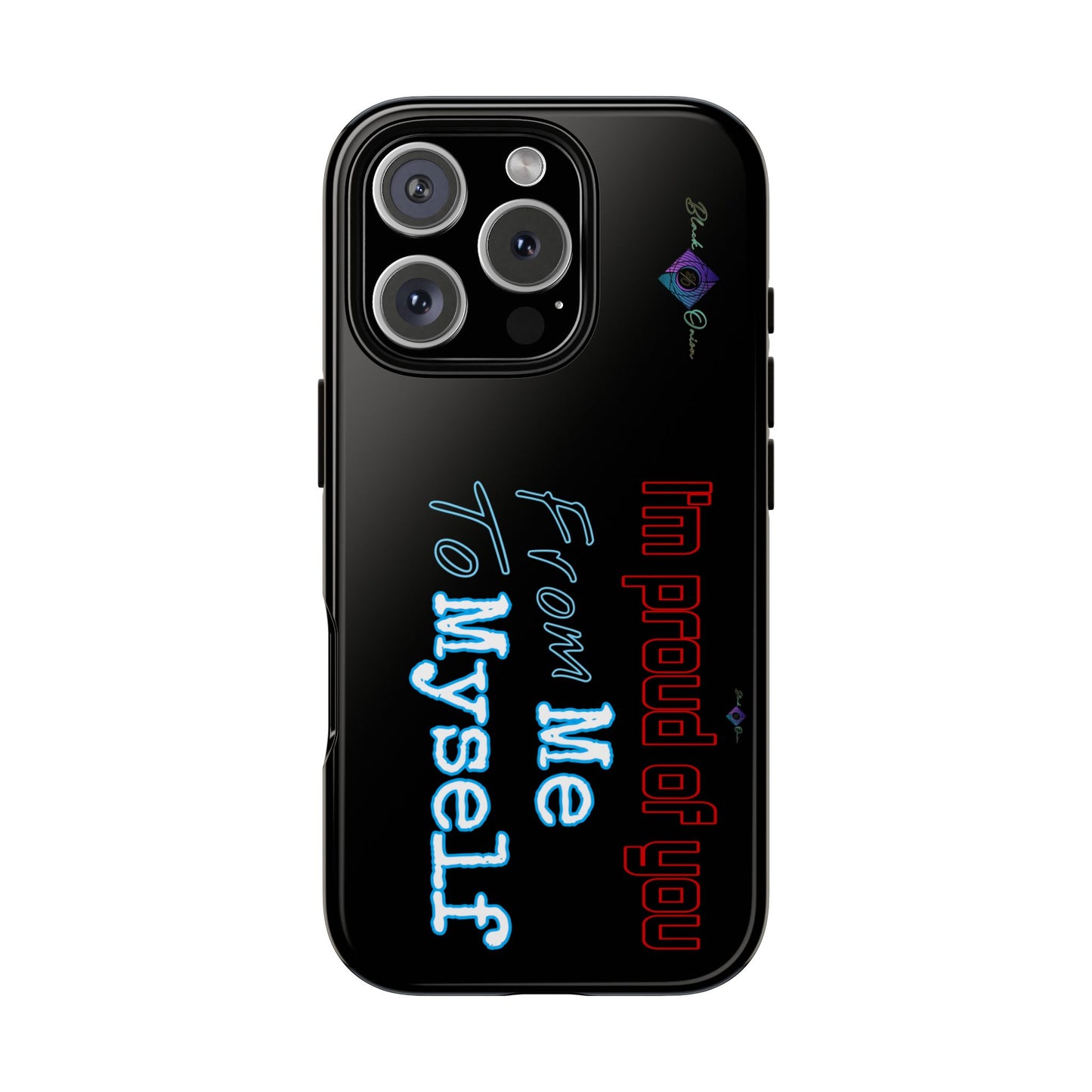 BlackOnion Brand New Phone Case - with Motivational Workout Motif’I’m proud of you ‘💪🔥🫵