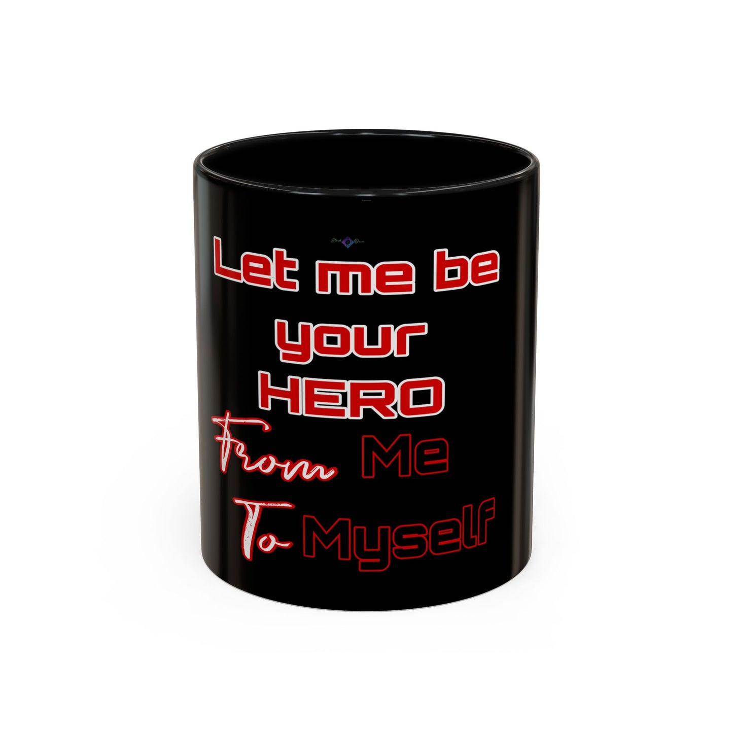 BlackOnion Coffee Mug - 11oz with Workout Motif ‘Let me be your Hero’🔥💪🫵