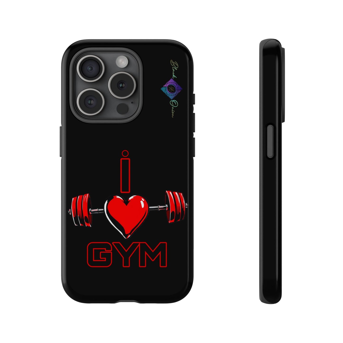 BlackOnion Brand New Phone Case - with Motivational Workout Motif’I Love Gym ‘💪🔥🫵