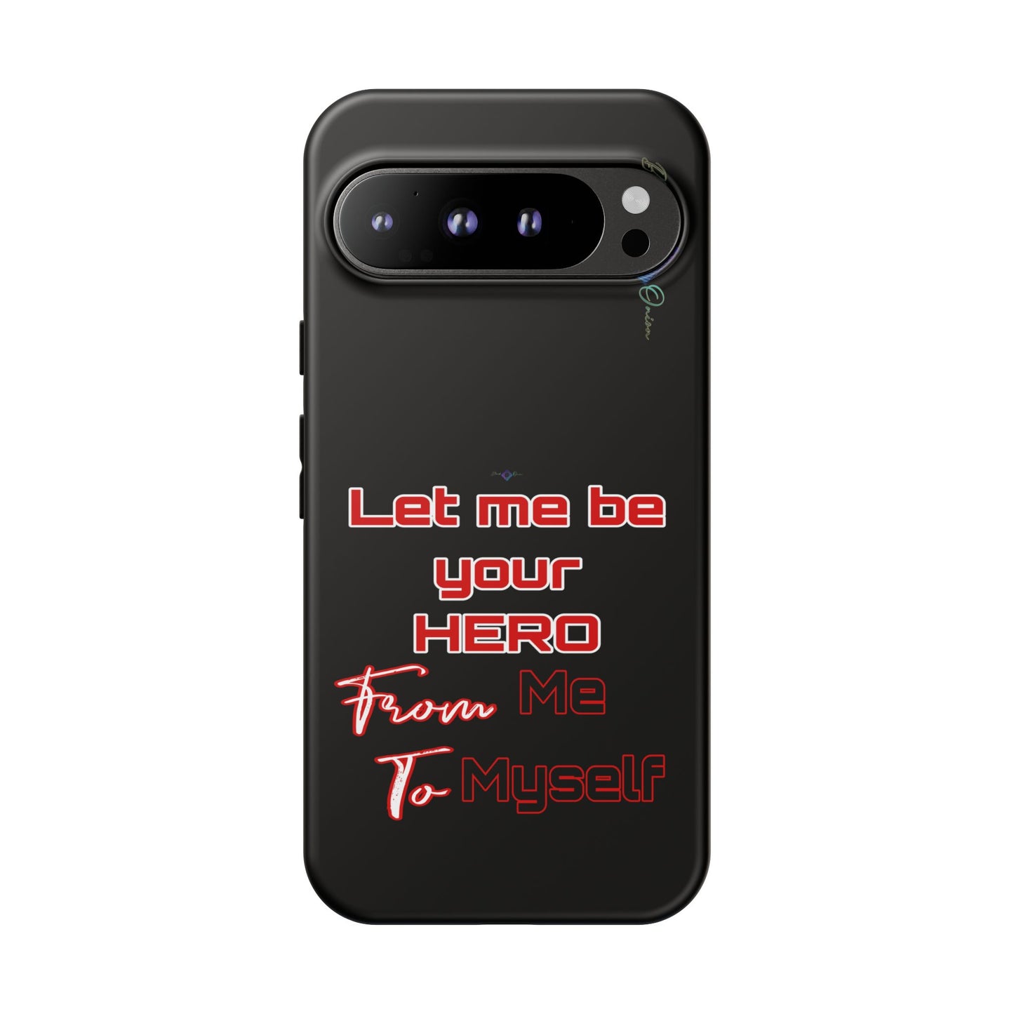 BlackOnion Brand New Phone Case - with Motivational Workout Motif’Let me be your Hero ‘💪🔥🫵