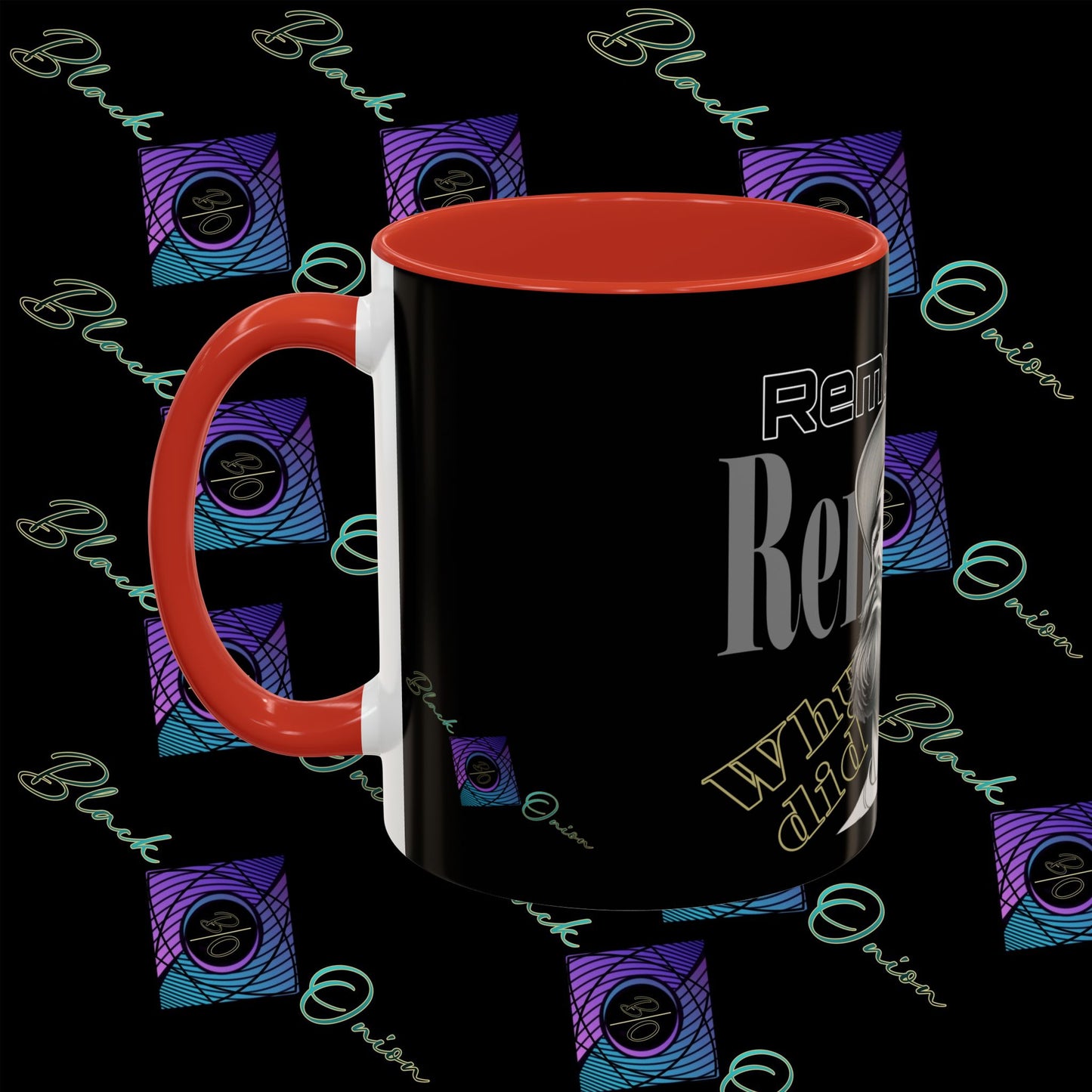 BlackOnion Coffee Mug 2 with Workout Motif ‘Remember V2’🫵🔥💪