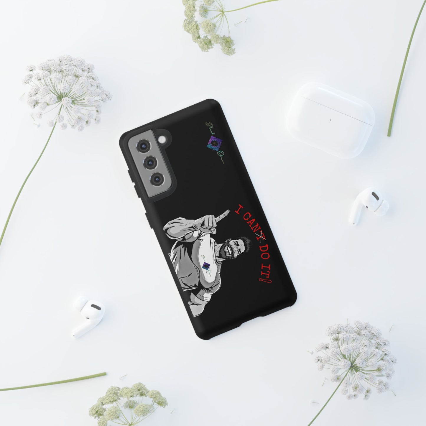 BlackOnion Brand New Phone Case - with Motivational Workout Motif’I Can Do It ‘💪🔥🫵