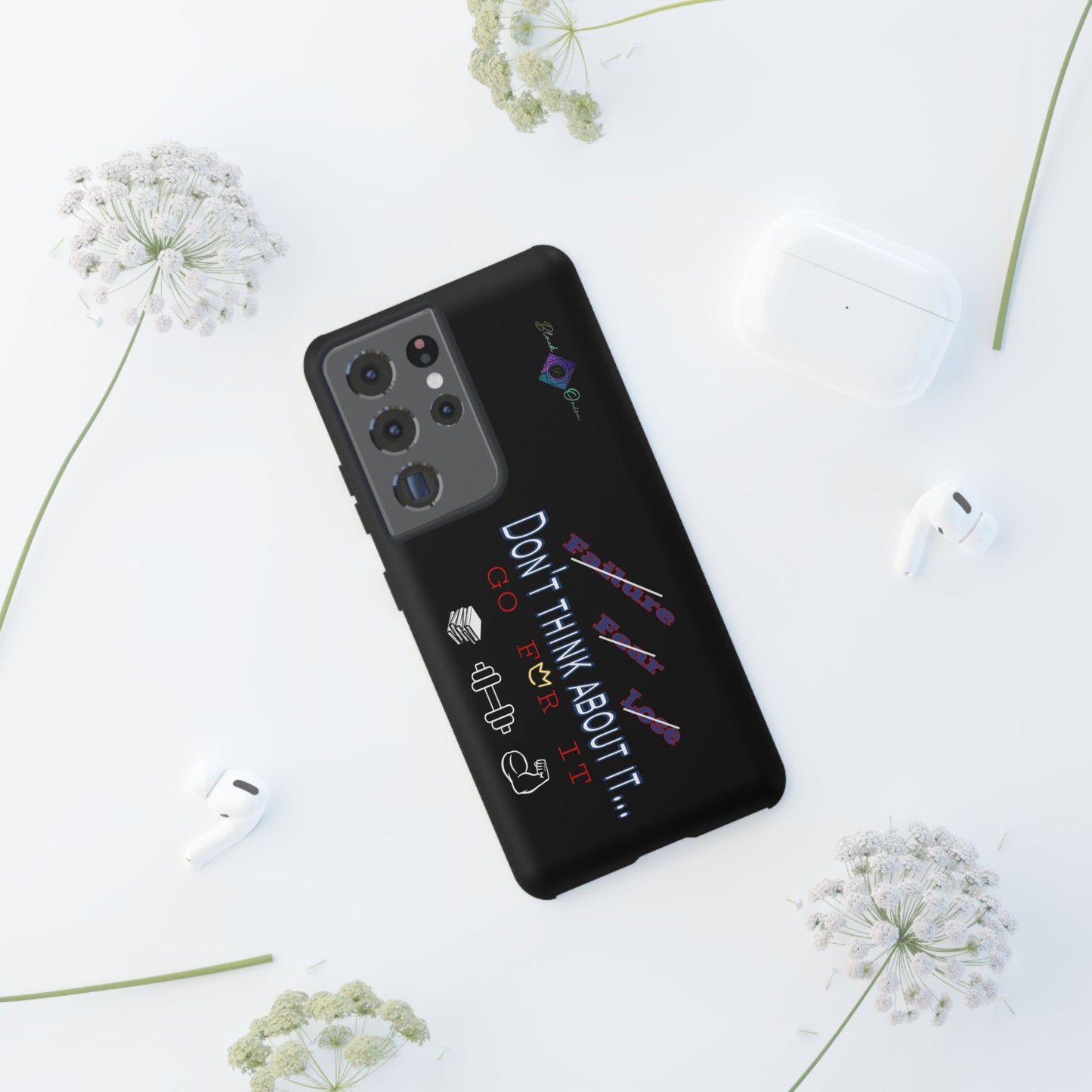 BlackOnion Brand New Phone Case - with Motivational Workout Motif’Don’t think ‘💪🔥🫵
