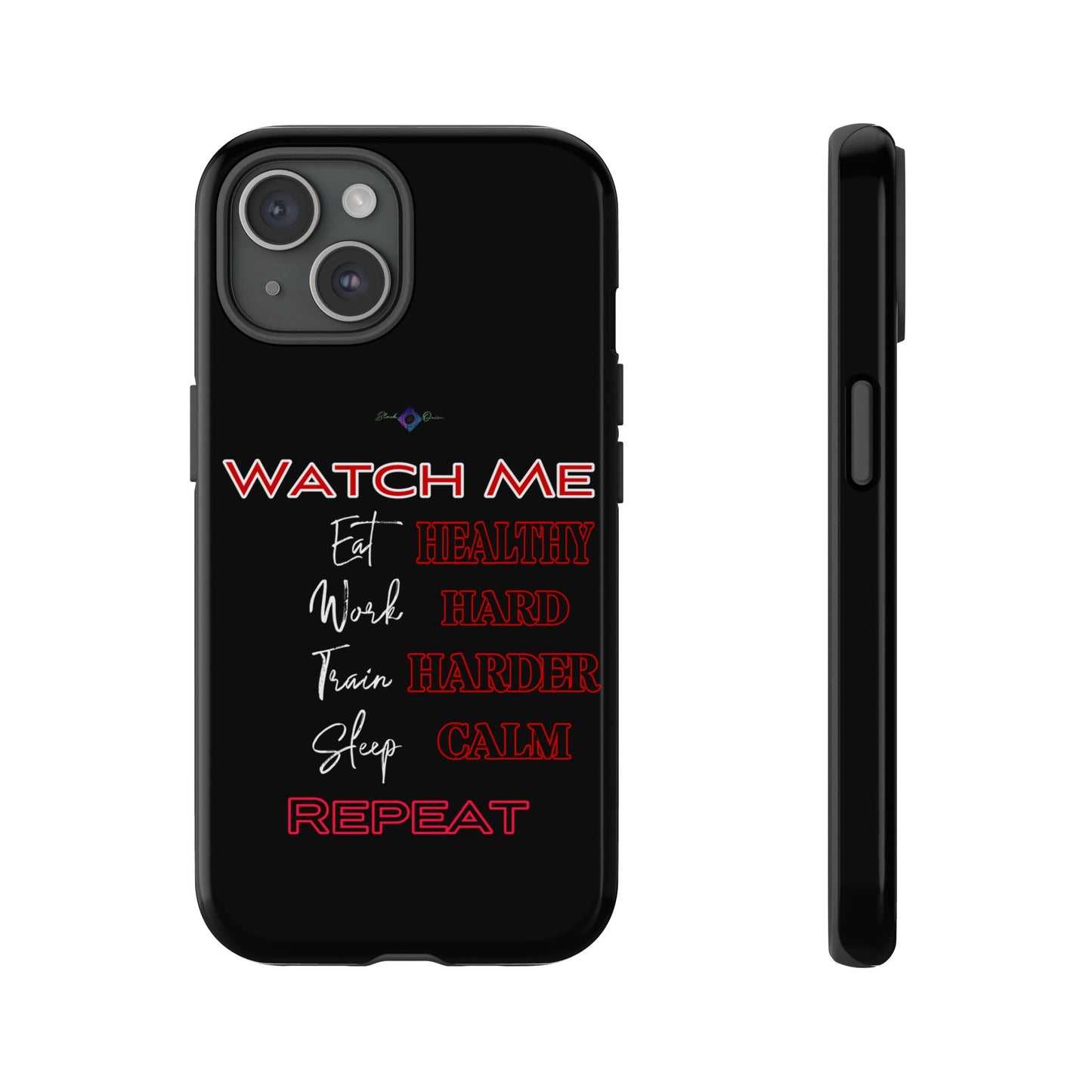 BlackOnion Phone Case -with Motivational Motif 'Watch Me' 💪🔥🫵