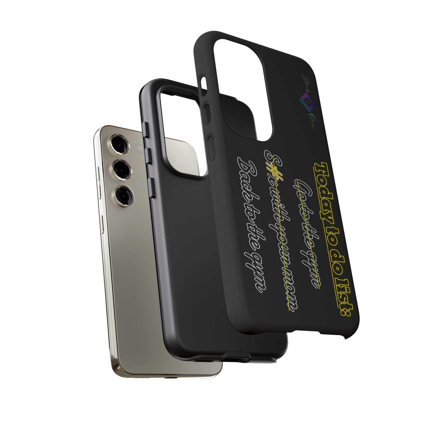 BlackOnion Brand New Phone Case - with Motivational Workout Motif’Today to do list ‘💪🔥🫵