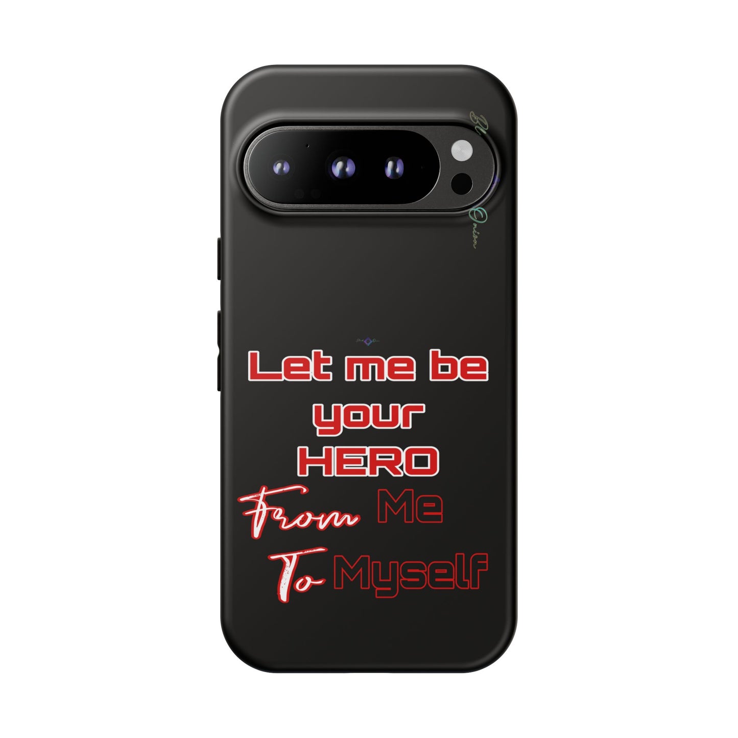 BlackOnion Brand New Phone Case - with Motivational Workout Motif’Let me be your Hero ‘💪🔥🫵