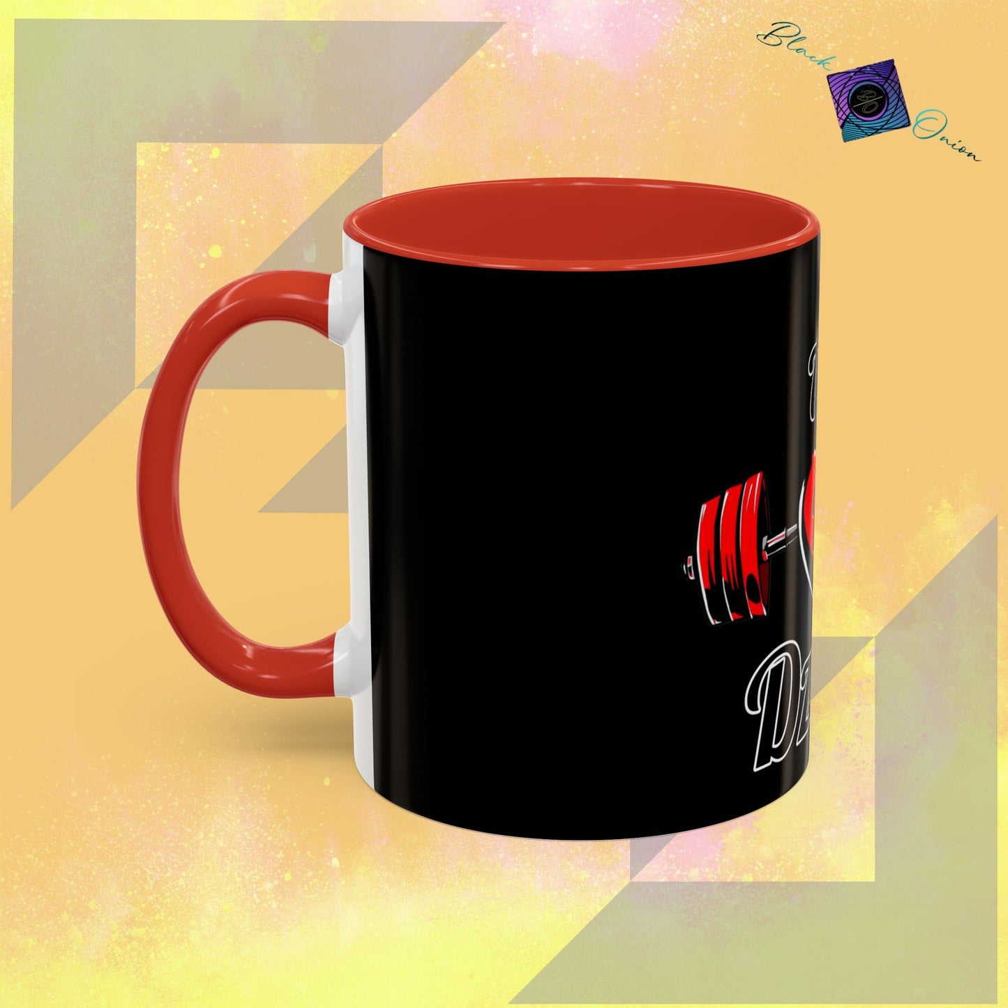 BlackOnion Coffee Mug - 11oz with Workout Motif ‘ÁjjLávDzsi’🔥💪🫵