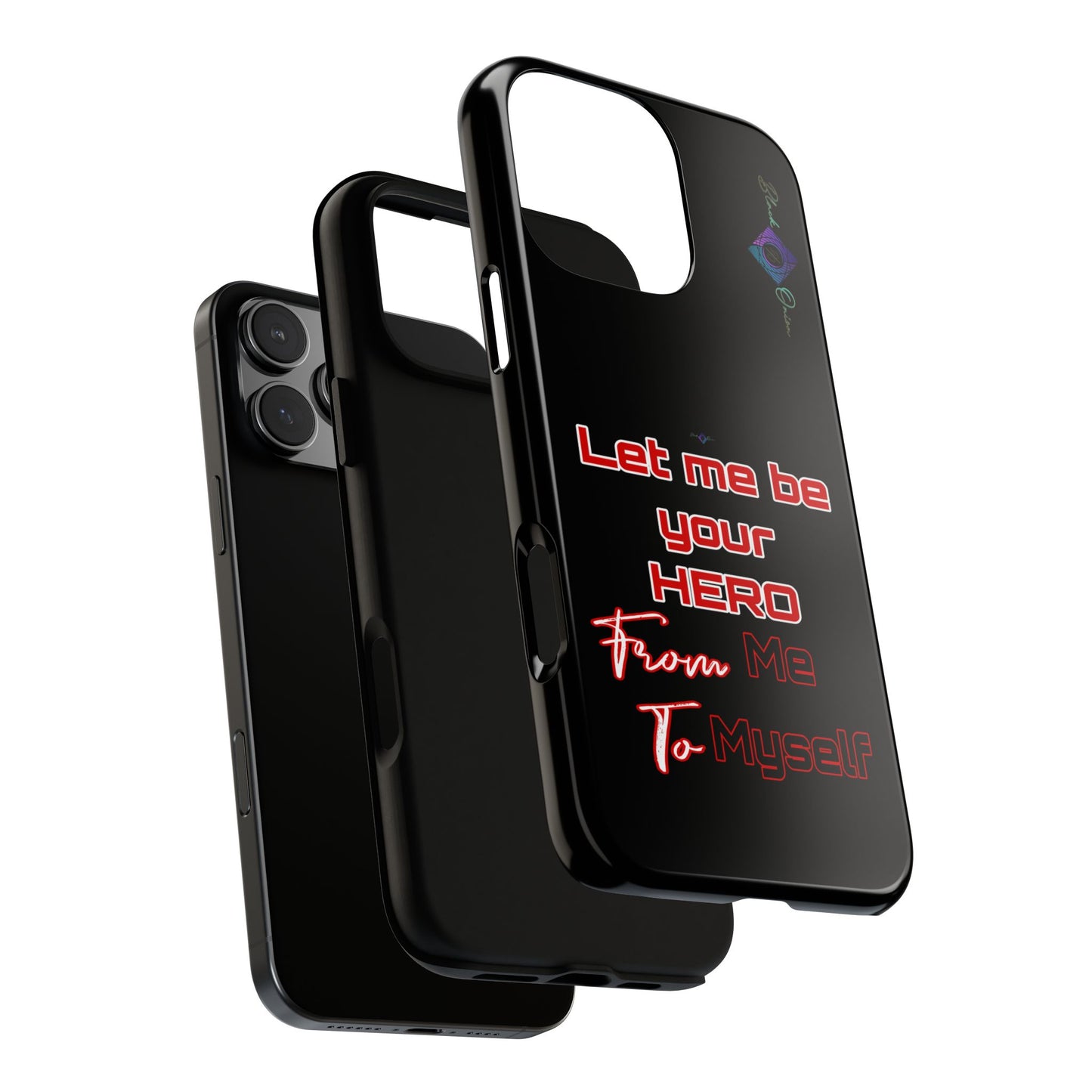 BlackOnion Brand New Phone Case - with Motivational Workout Motif’Let me be your Hero ‘💪🔥🫵