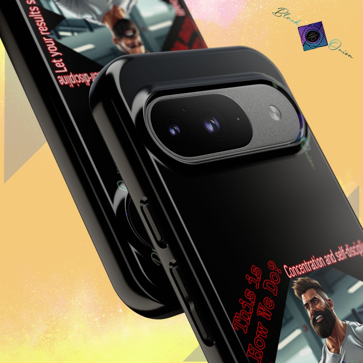 BlackOnion Brand New Phone Case - with Motivational Workout Motif’Unstoppable ‘💪🔥🫵