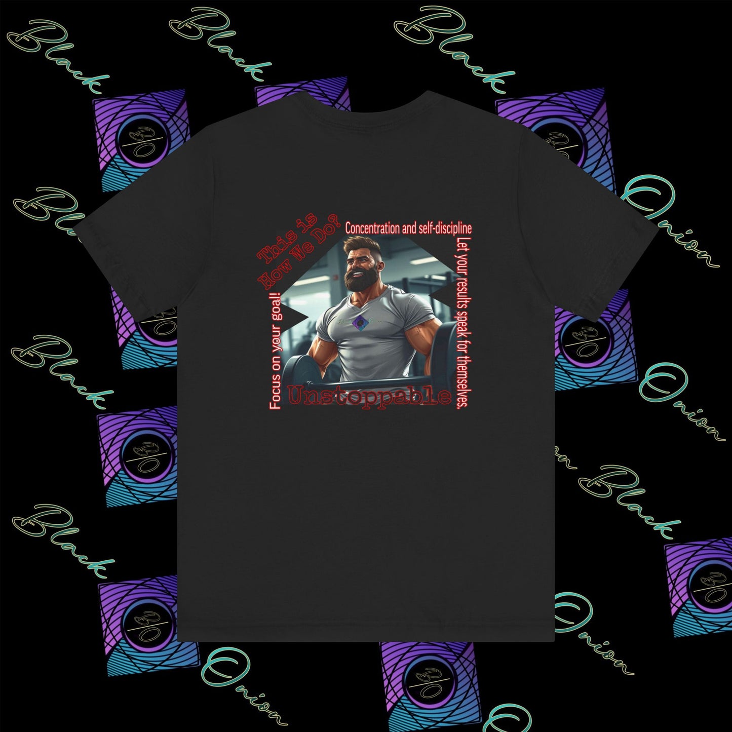 BlackOnion 'Unstoppable' T-Shirt with Workout Motif ๐ช๐ฅ