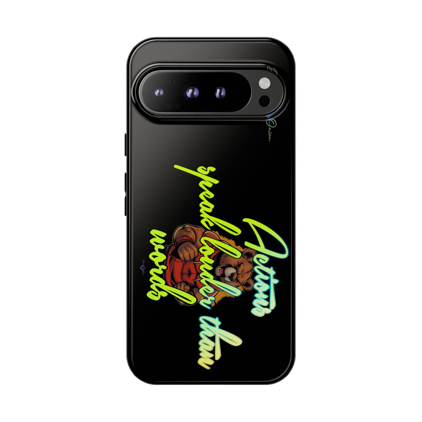 BlackOnion Brand New Phone Case - with Motivational Workout Motif ‘Actions speak lauder ‘💪🔥🫵